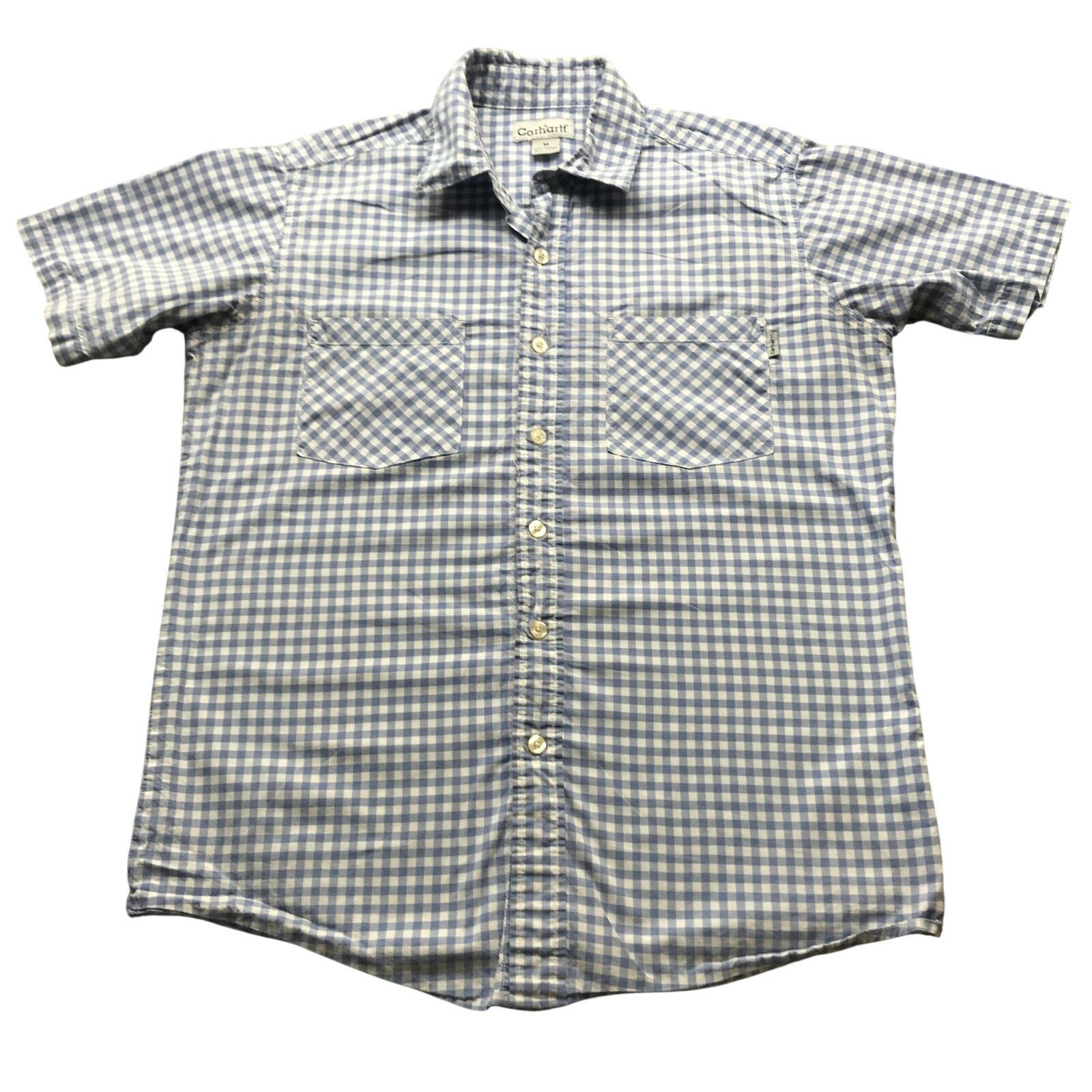 Carhartt Carhartt Plaid Check Blue White Button Up Shirt Men Medium Size US M / EU 48-50 / 2 - 1 Thumbnail