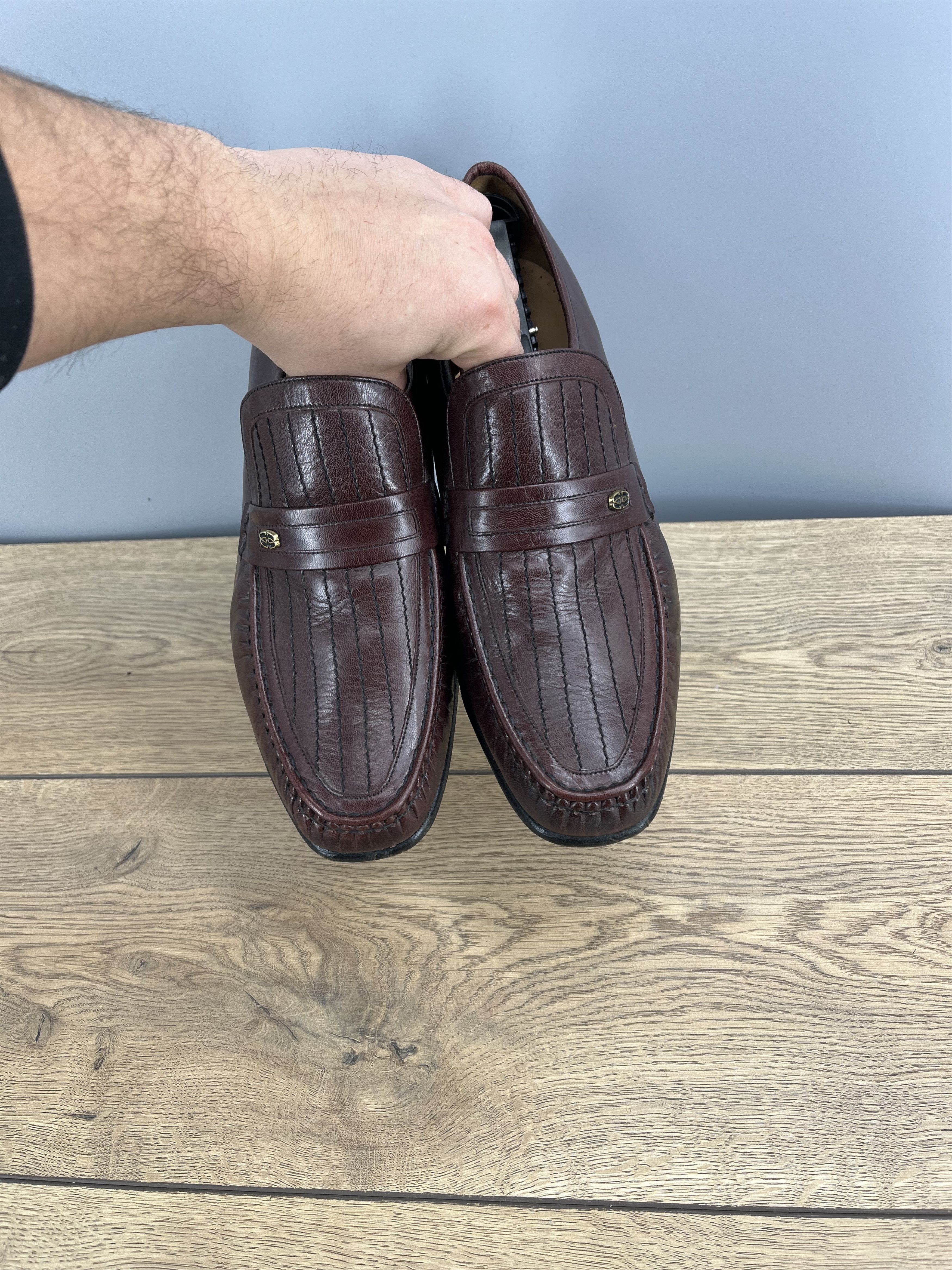 Barker Barker England Vintage Oxblood Leather Loafers UK 9.5 Size US 9.5 / EU 42-43 - 6 Thumbnail