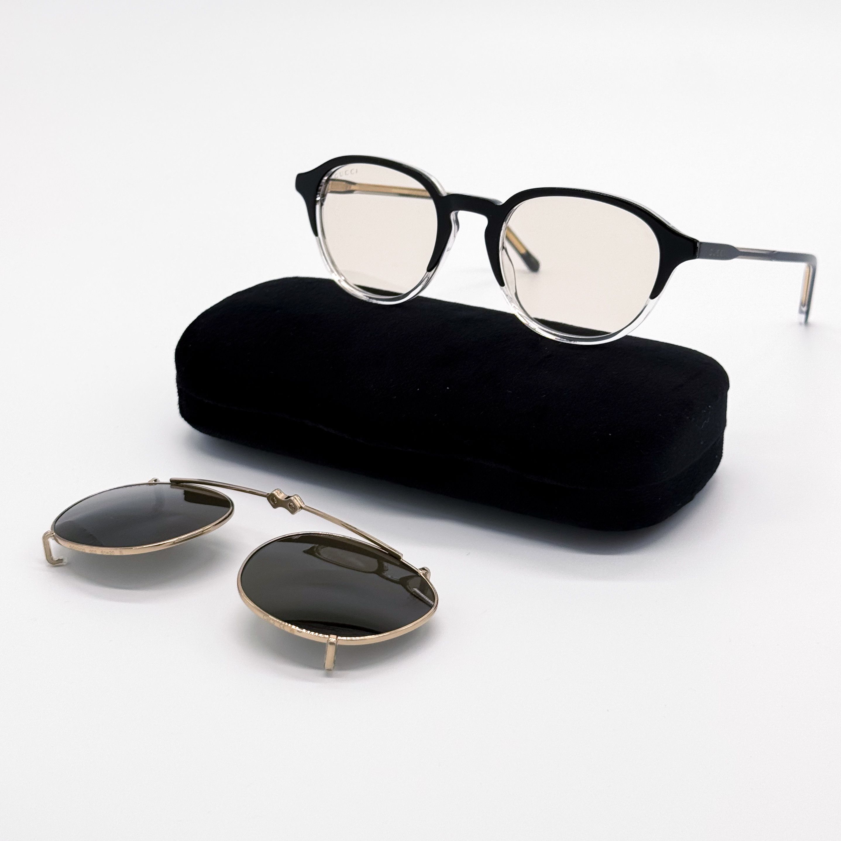 Gucci NEW GUCCI SUNGLASSES MEN ROUND BLACK GUCCI GG1212S 002 Size ONE SIZE - 1 Thumbnail