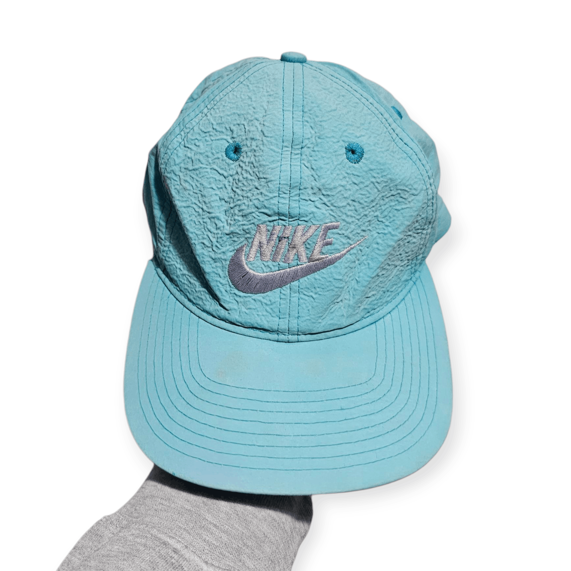 Nike Nike 80's Nylon Baby Blue Hat Size ONE SIZE - 2 Thumbnail