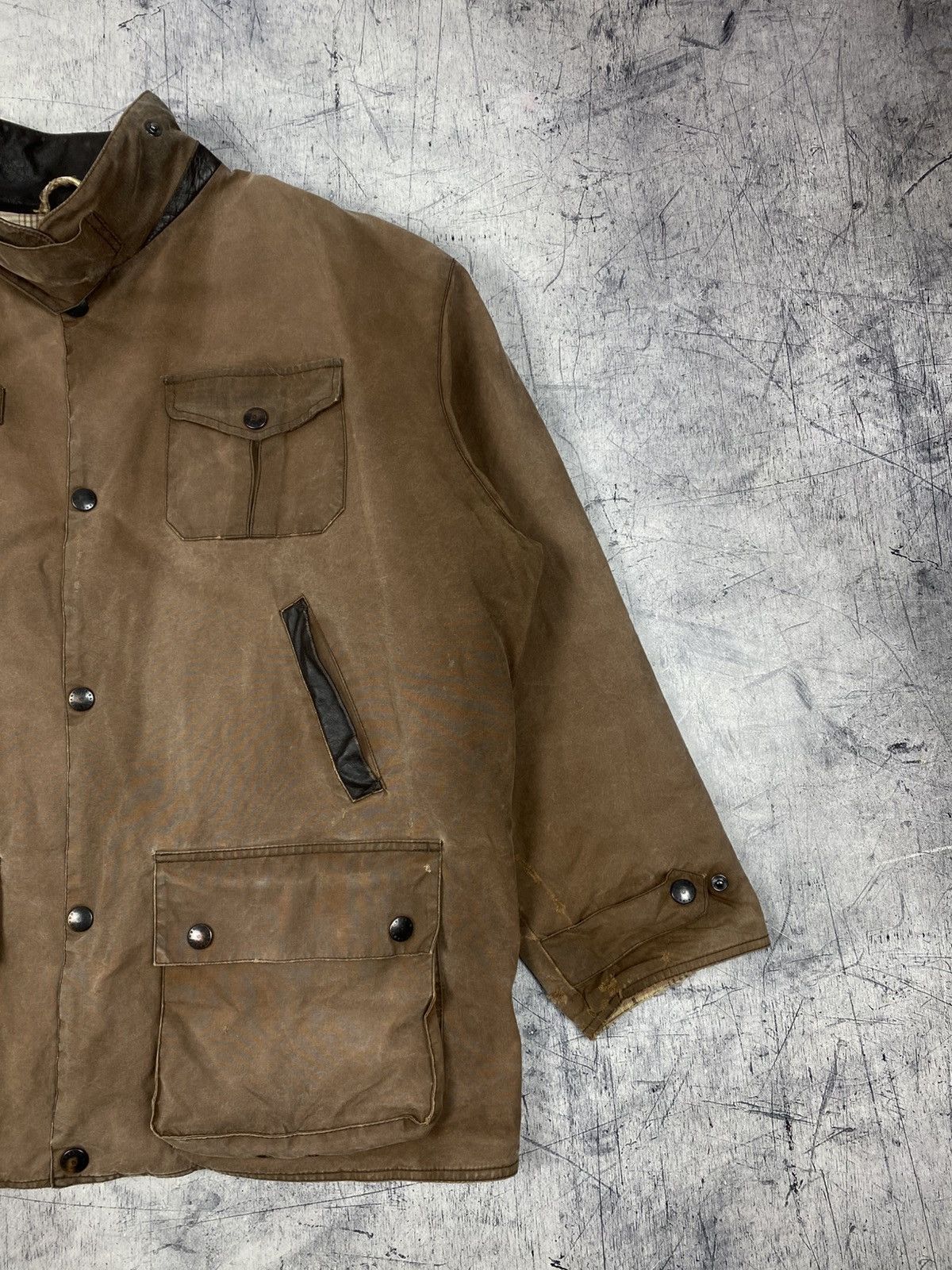 Barbour Barbour Bushman Waxed Jacket Brown Distressed Workwear Size US XXL / EU 58 / 5 - 4 Thumbnail