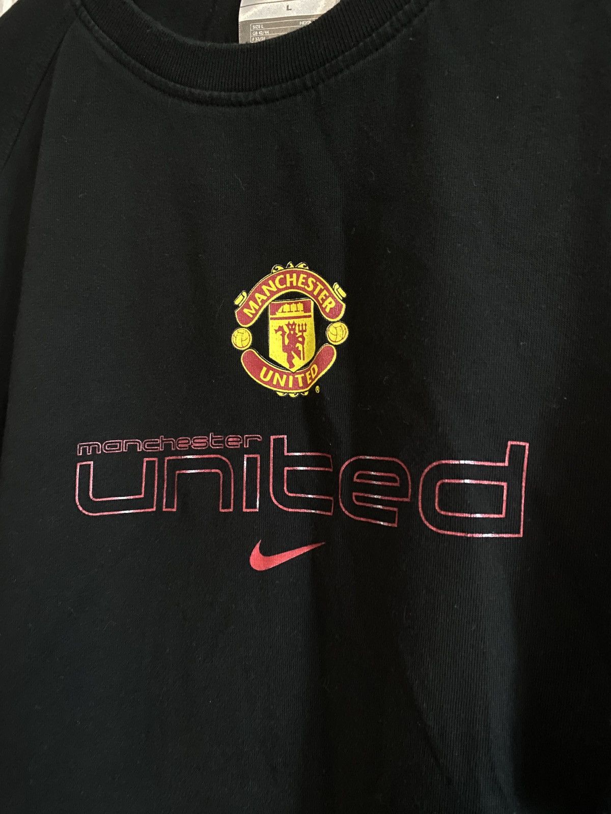 Nike × Vintage Vintage Nike Manchester United T-shirt Big Logo Size US L / EU 52-54 / 3 - 2 Thumbnail