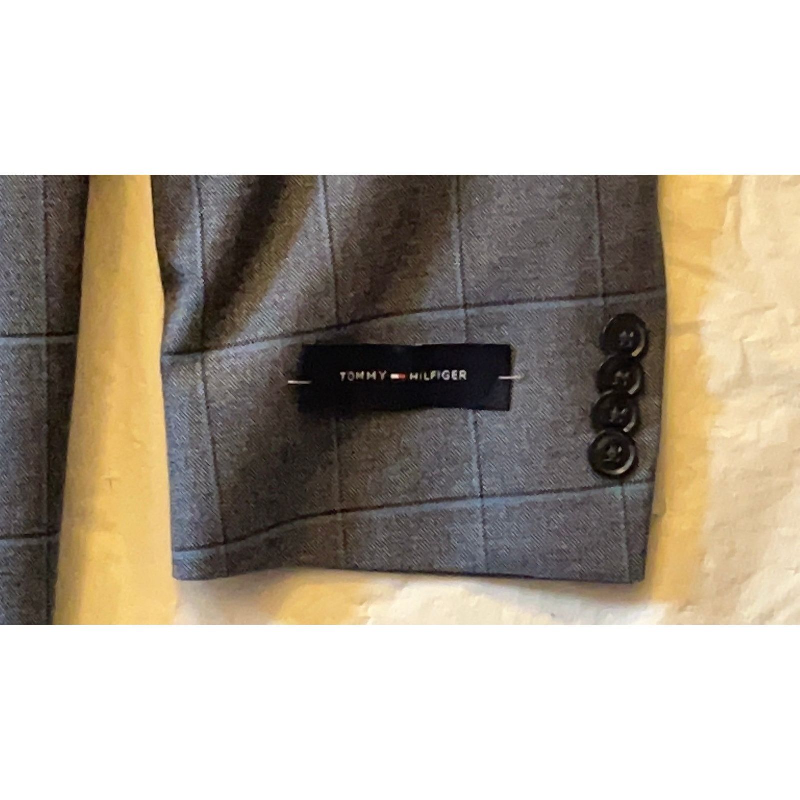 Tommy Hilfiger Tommy Hilfiger Men Suit Jacket 46R Gray Modern Fit Size 46R - 4 Thumbnail