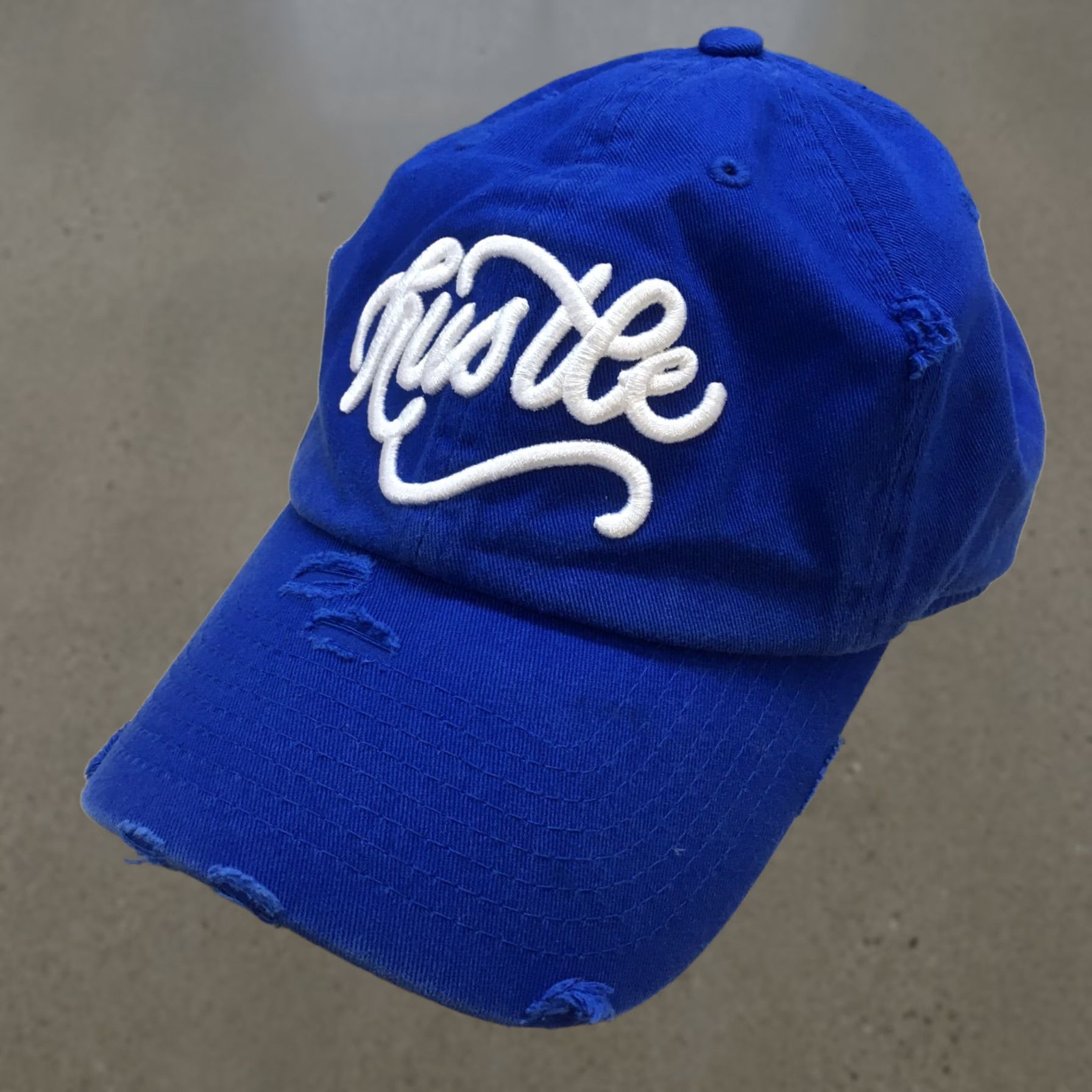 Vintage Kbethos Hustle Baseball Hat Mens Blue OS Curved Brim Embroidered Logo Size ONE SIZE - 1 Thumbnail