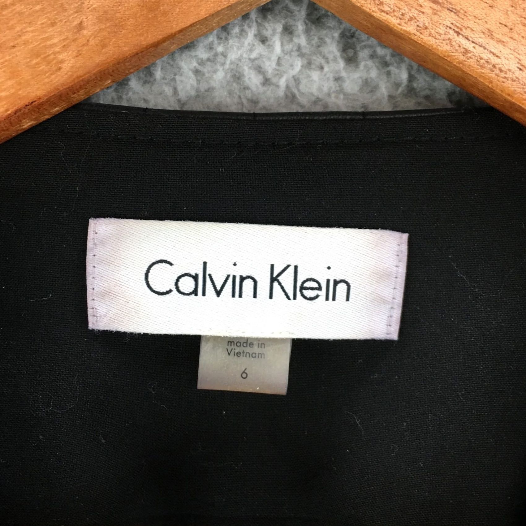 Calvin Klein Calvin Klein Moto Jacket Womens 6 Black White Asymmetric Zip Tweed Faux Leather Jacket Size M / US 6-8 / IT 42-44 - 6 Thumbnail