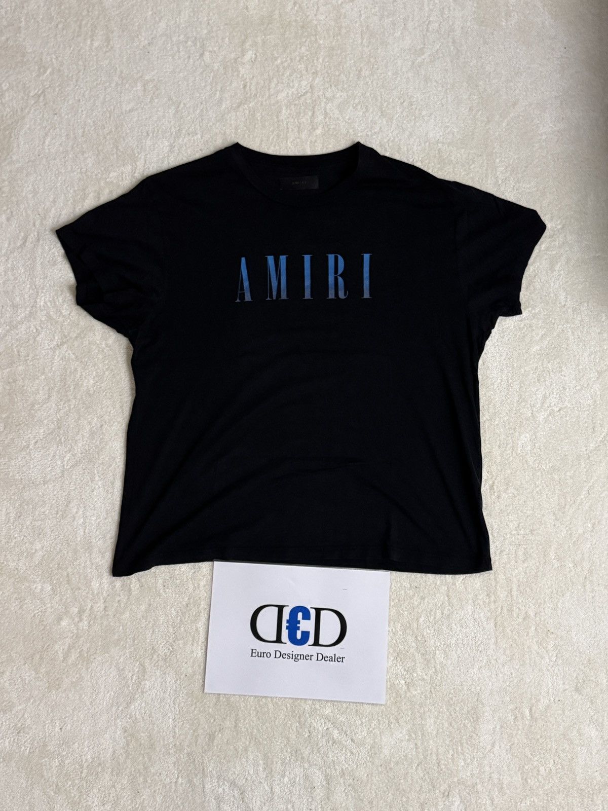 Amiri 💠Amiri💠 CORE LOGO TEE BLACK / BLUE (XL) Size US XL / EU 56 / 4 - 1 Thumbnail