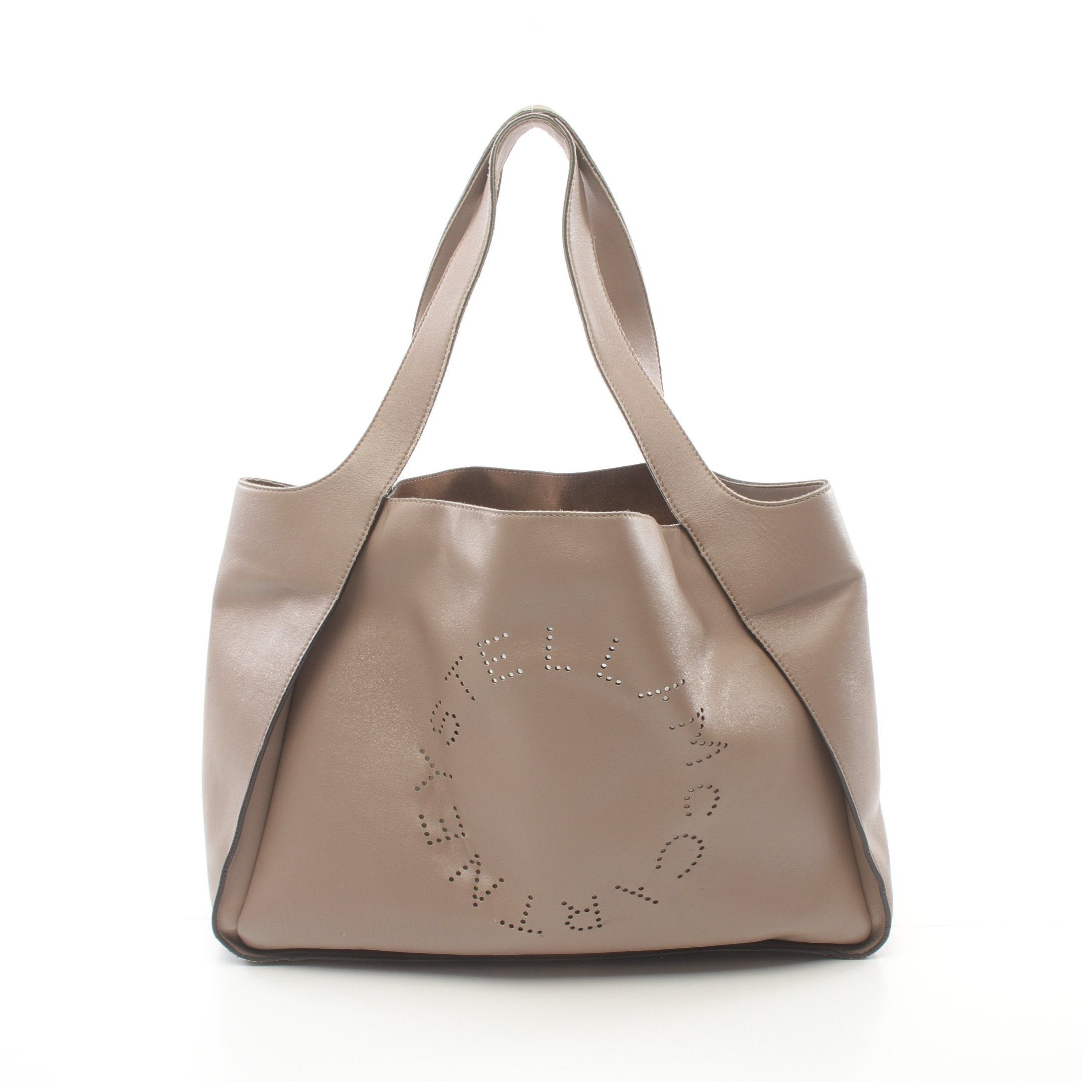 Stella McCartney Stella Mccartney Stella Logo Handbag Tote Bag Fake Leather Gray Beige Size ONE SIZE - 1 Thumbnail