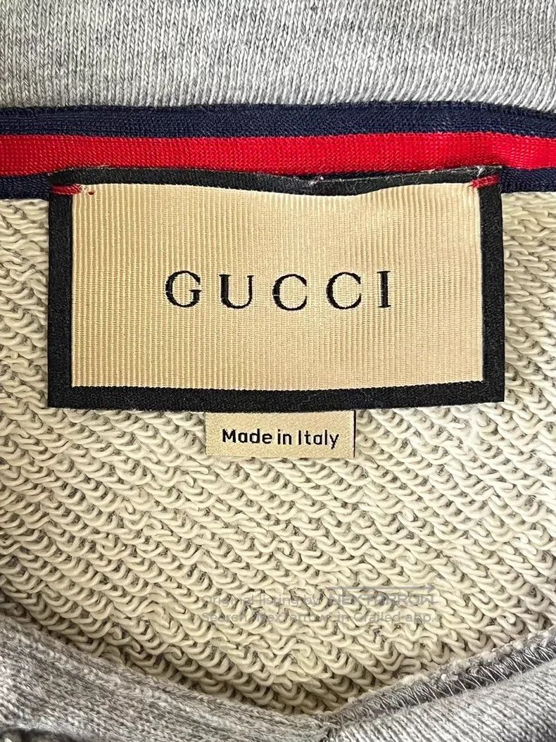 Gucci Gucci Grey hooded sweatshirt Size US XS / EU 42 / 0 - 5 Thumbnail