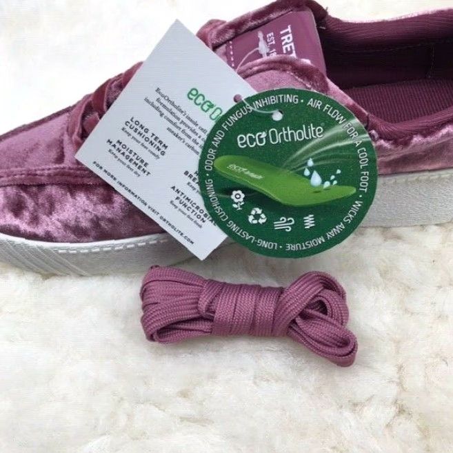 Vintage Tretorn Sneaker Womens SZ 5.5 M BLUSH Crushed Velvet Fashion NYLITE 4 BOLD 5 Size US 6 / IT 36 - 6 Thumbnail