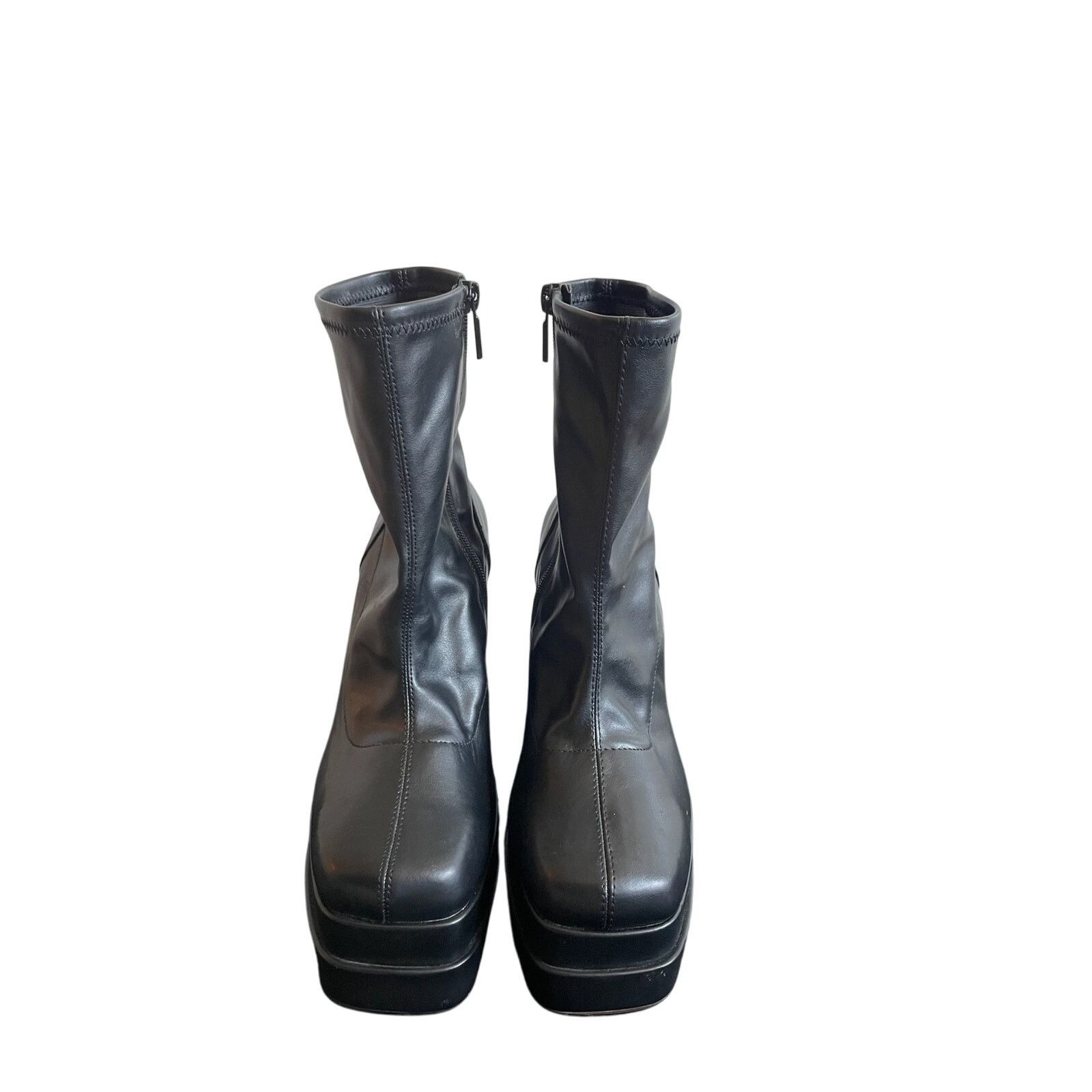 Asos ASOS Black Platform Block Heel Ankle Boots Women’s Size 7 Size US 7 / IT 37 - 3 Thumbnail