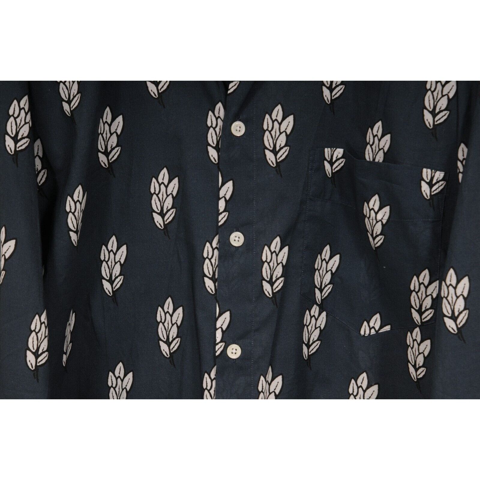 Jacquemus Button Down Shirt Navy Blue White Wheat Size US XL / EU 56 / 4 - 3 Thumbnail