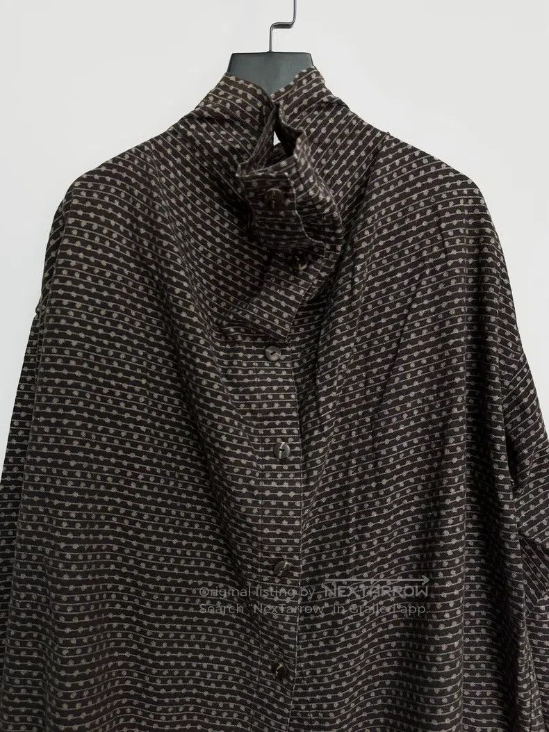 Issey Miyake Issey Miyake Pocket Collar Logo Silk Shirt Size L / US 10 / IT 46 - 7 Thumbnail