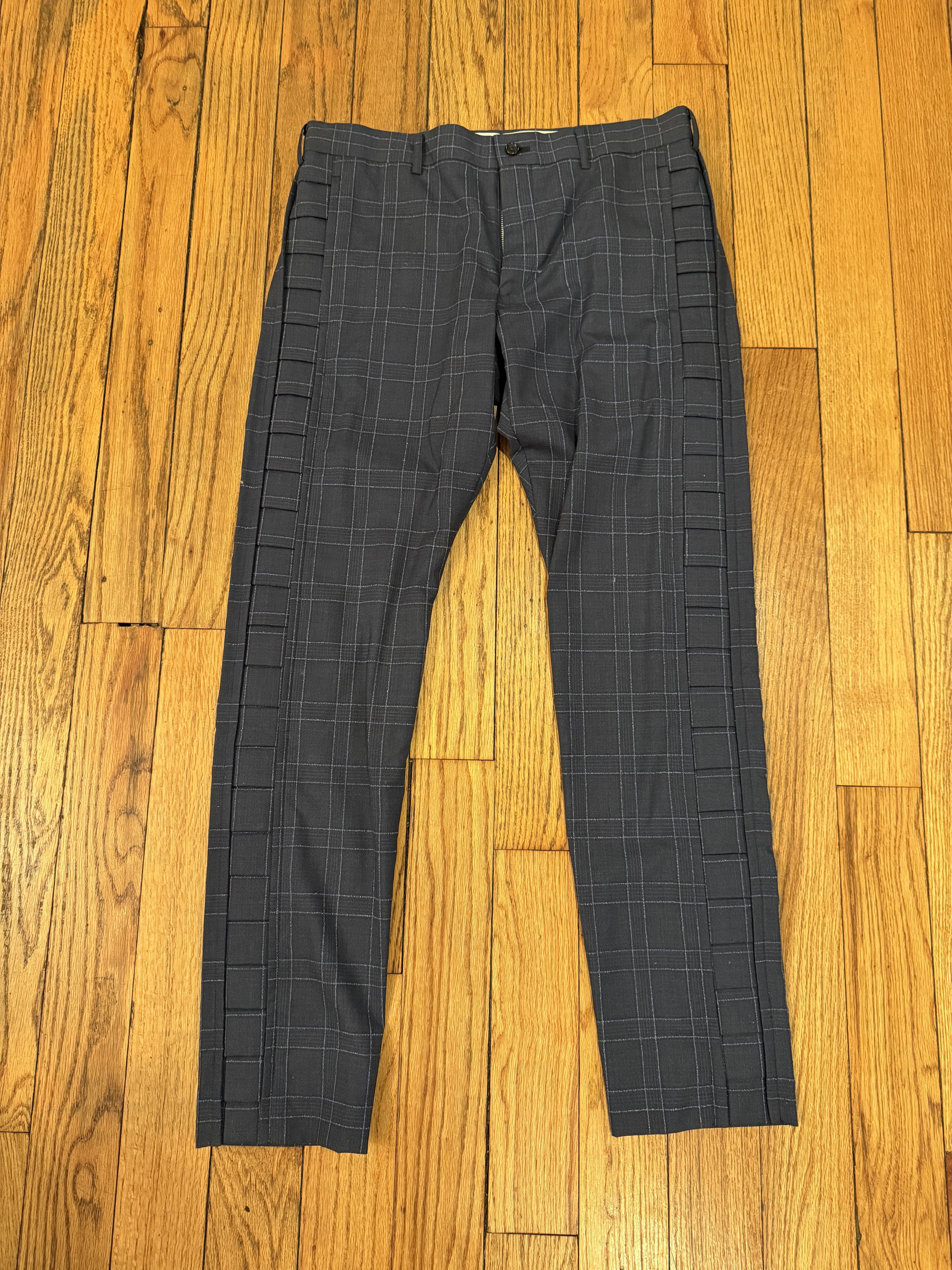 Comme des Garcons Homme Plus Blue Checked Dress Pant Size US 32 / EU 48 - 1 Thumbnail