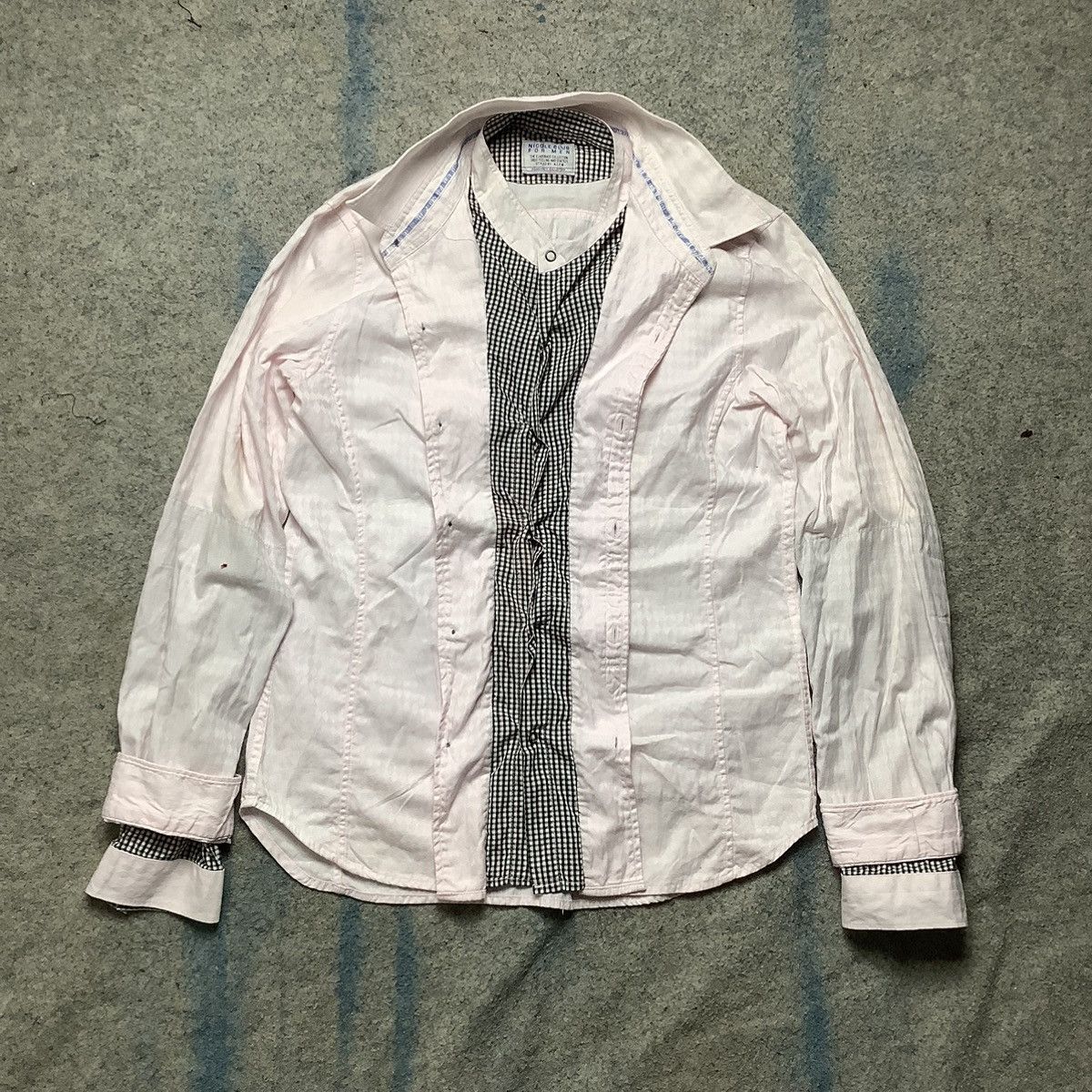 Designer × Japanese Brand × Nicole Club Nicole Club For Men Double Layer Shirt Size US L / EU 52-54 / 3 - 1 Thumbnail