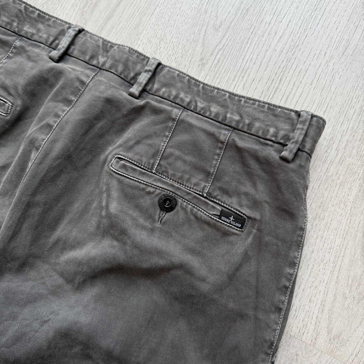 Stone Island Stone Island Type SL Grey Cotton Canvas Pants Size US 34 / EU 50 - 4 Thumbnail