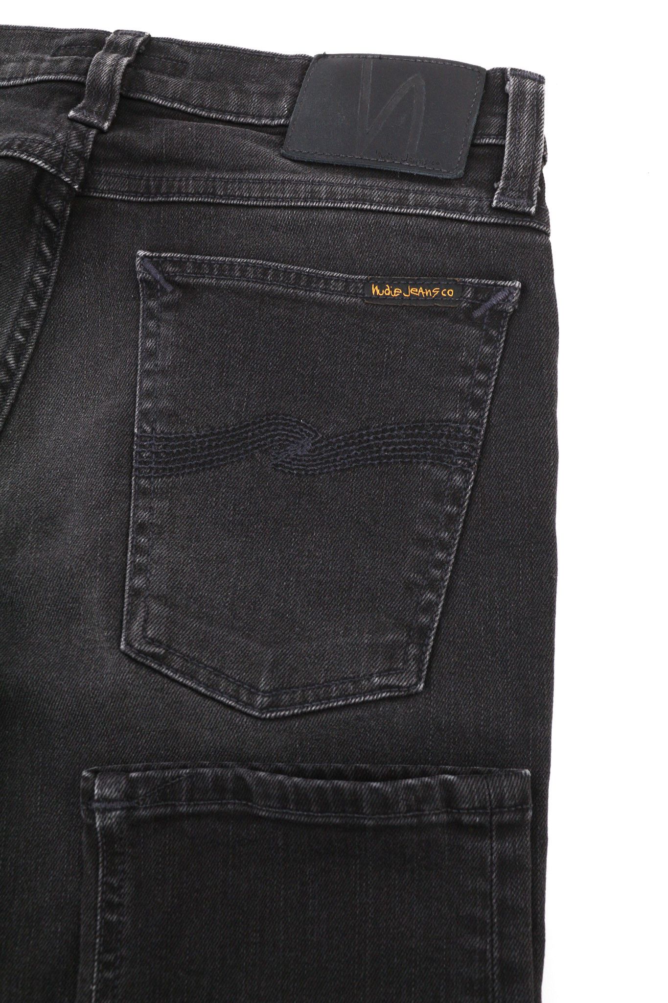 Nudie Jeans LONG JOHN W28/L32 Slim Fit Stretch Black Cotton 80597 Size US 28 / EU 44 - 5 Thumbnail