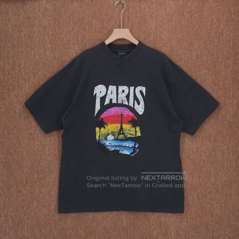 Balenciaga Balenciaga Printed Pattern Round Neck Short Sleeve T-Shirt Size US XL / EU 56 / 4 - 1 Thumbnail