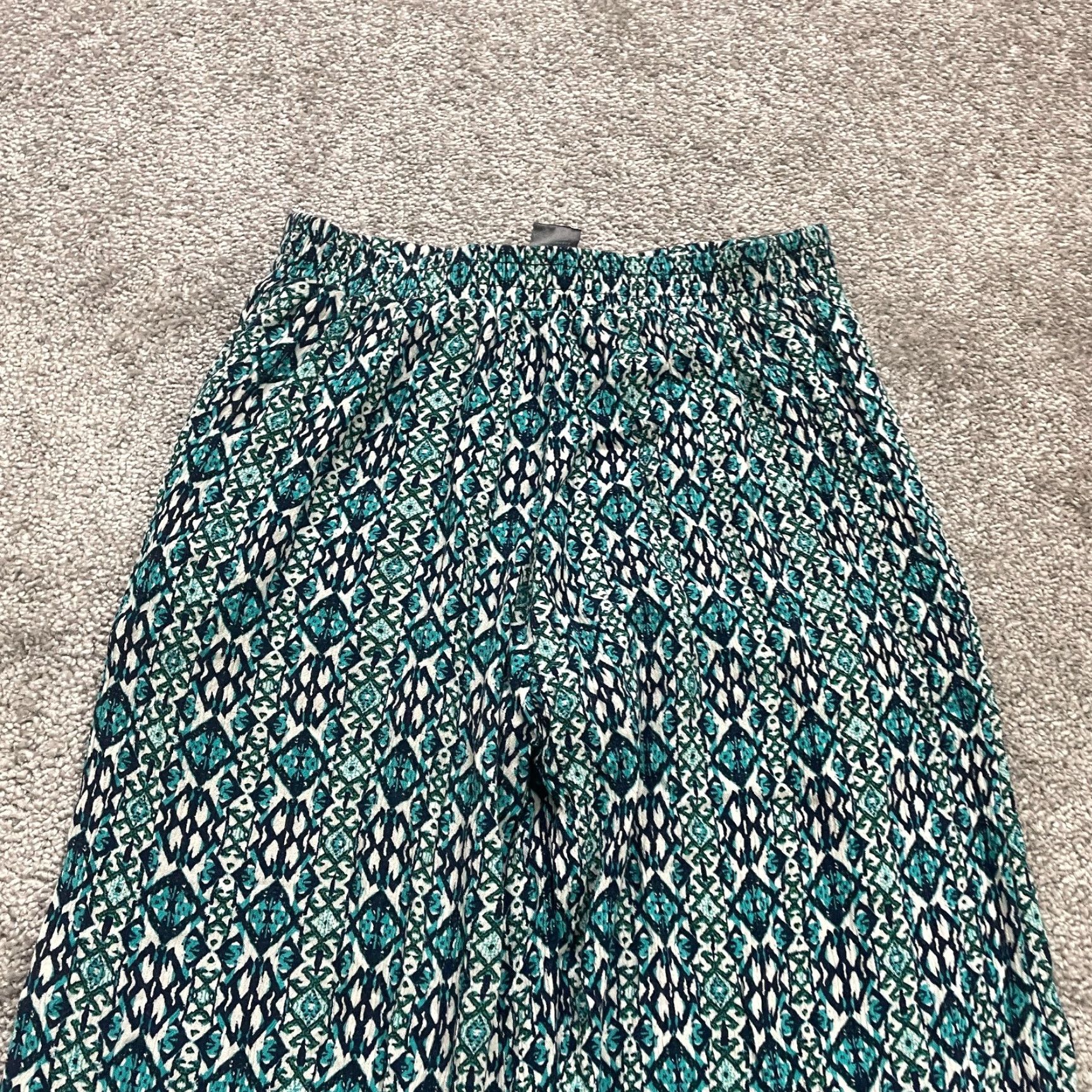 AQUA Aqua Palazzo Pants Womens XS Multicolor Geometric Straight Casual Travel Size 26" / US 2 / IT 38 - 3 Thumbnail