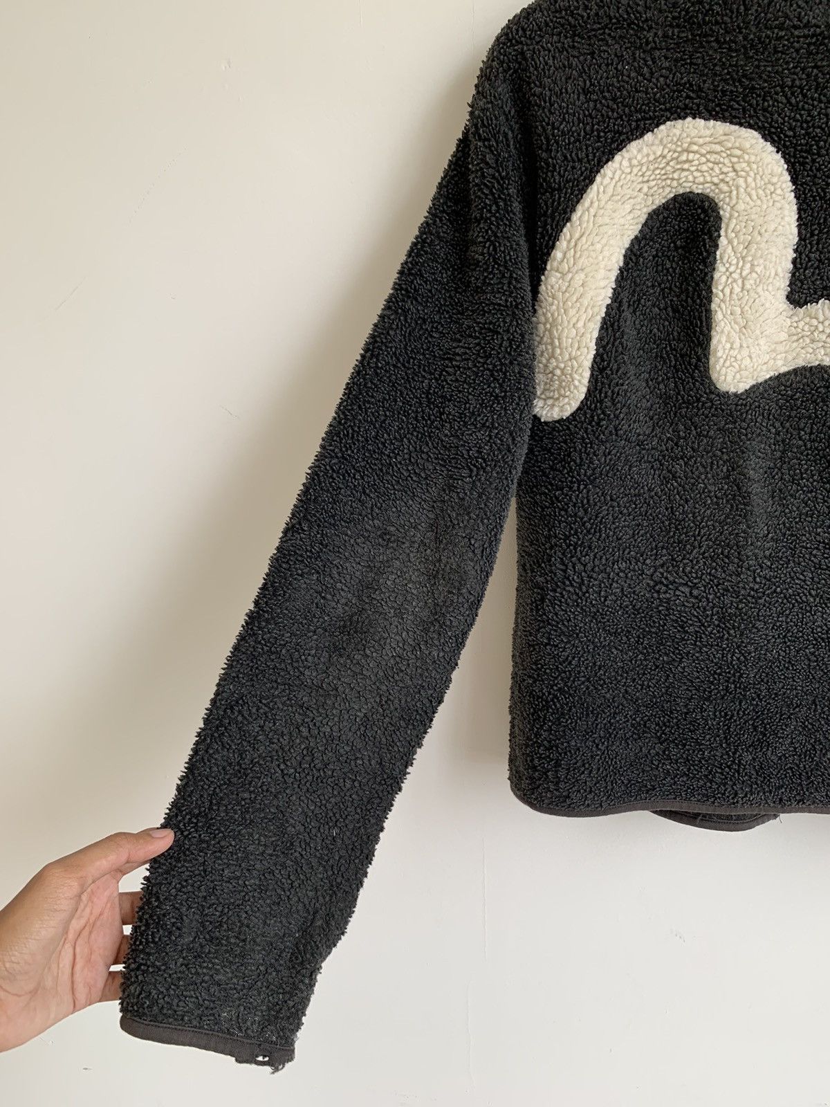 Evisu Evisu Big Logo Distressed Fleece Sweater Size M / US 6-8 / IT 42-44 - 19 Thumbnail