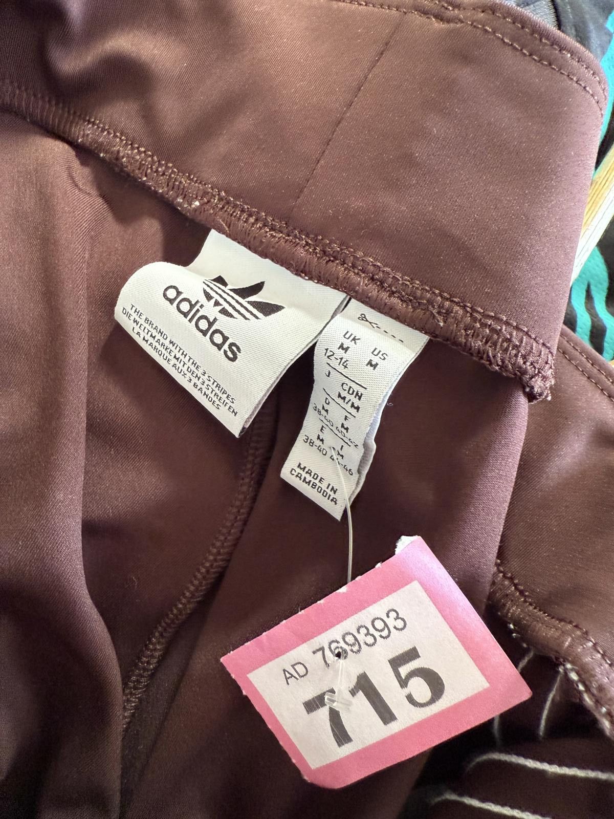 Adidas Adidas Women's Brown Flared Casual Pants with White Stripes Size 32" / US 10 / IT 46 - 4 Thumbnail