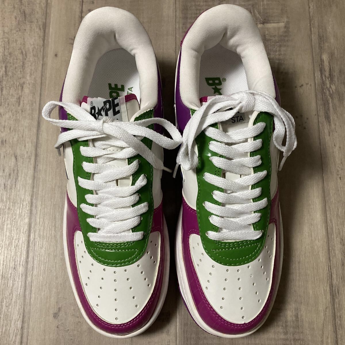 Bape × Nigo Fanta color BAPE STA patent leather sneakers a bathing ape Size US 9 / EU 42 - 4 Thumbnail
