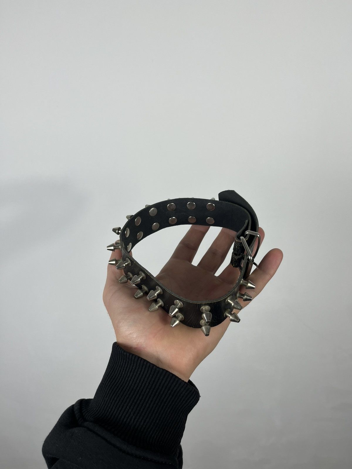Other Black leather punk spiked choker collar gothic style Size ONE SIZE - 1 Thumbnail