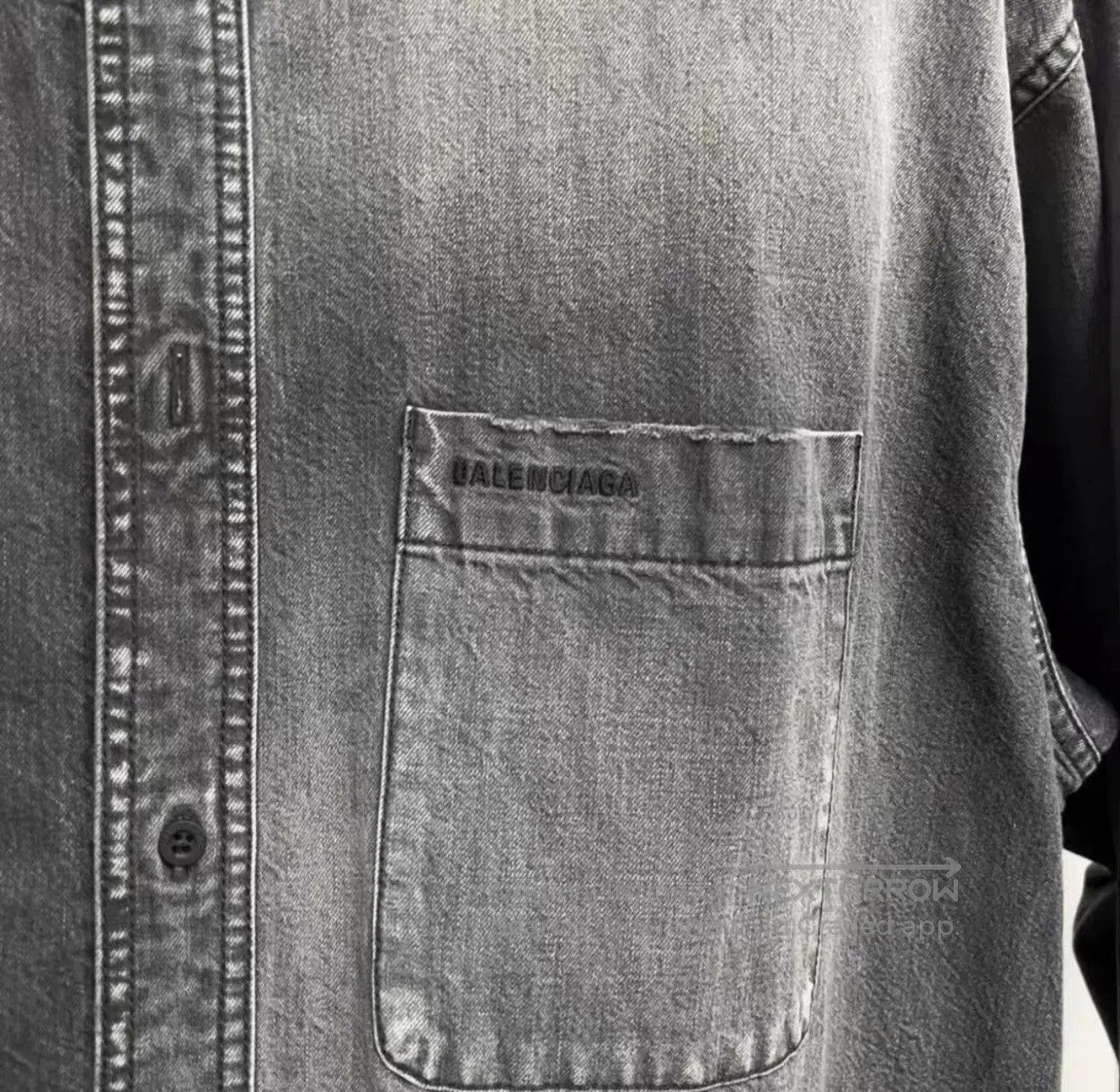 Balenciaga Balenciaga Embroidered Logo Denim Jacket. Size US M / EU 48-50 / 2 - 2 Thumbnail