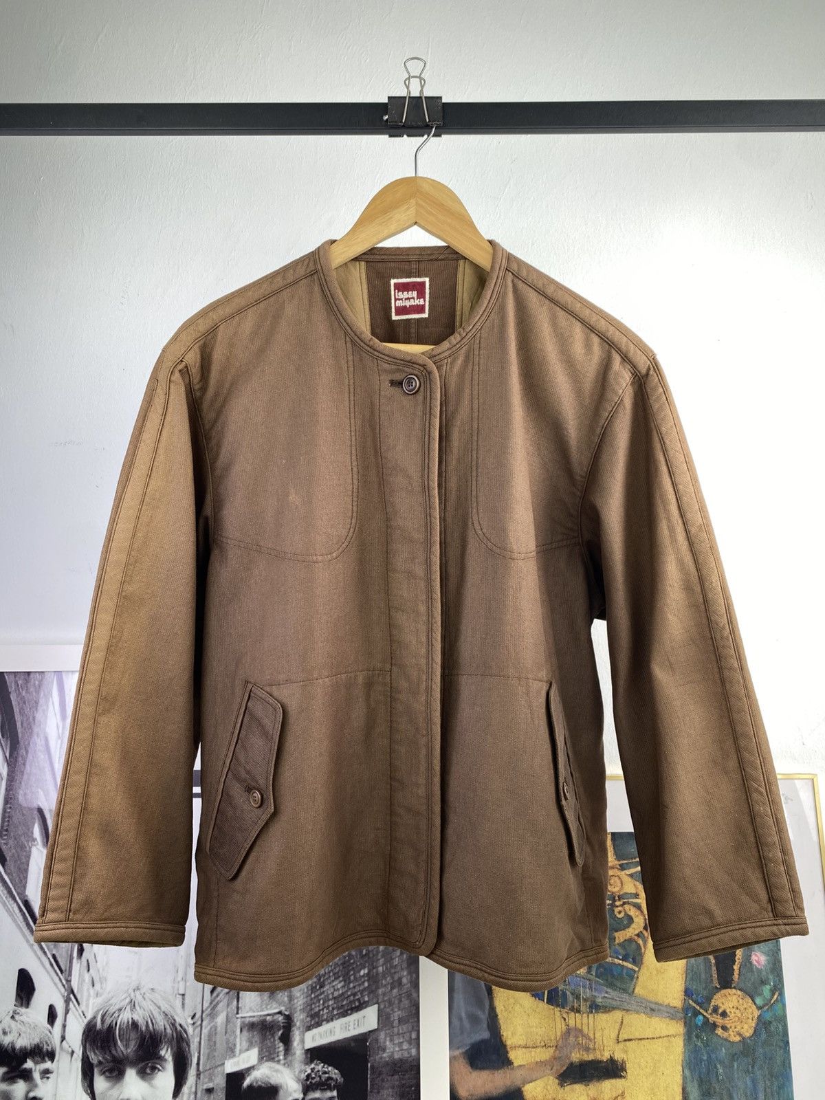 Issey Miyake Vintage 80’s Issey Miyake Collarless Sunfaded Jacket Size US M / EU 48-50 / 2 - 1 Thumbnail