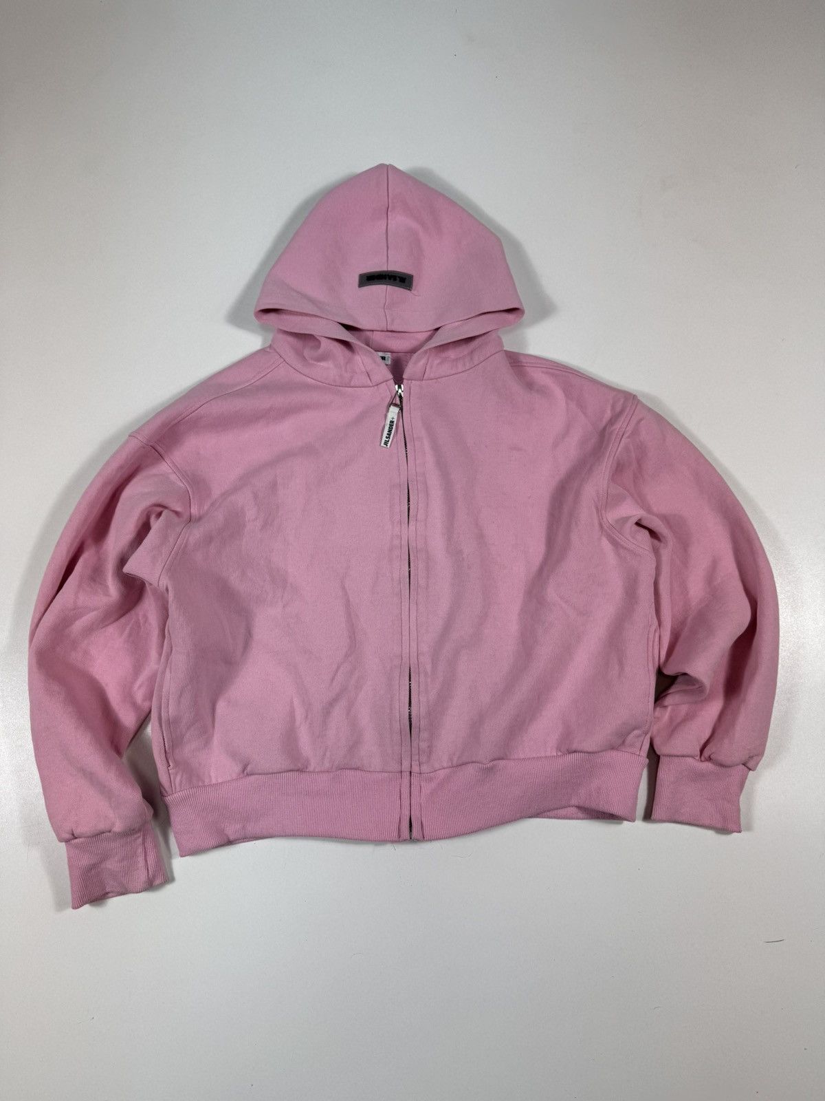 Jil Sander vintage jil sander hoodie pink big logo Size L / US 10 / IT 46 - 2 Thumbnail