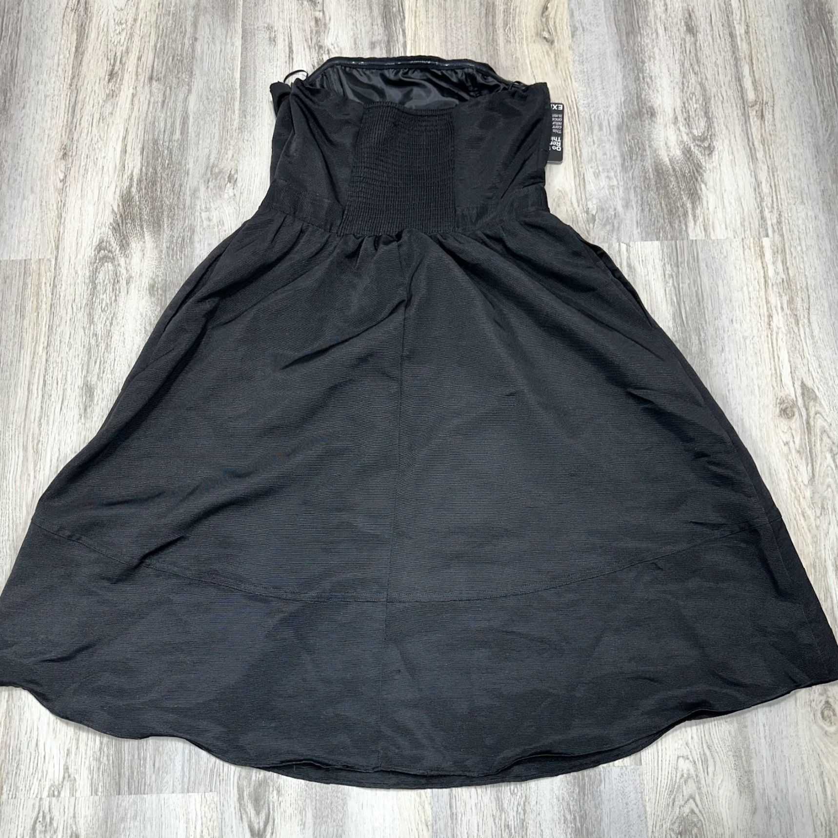 Express Express Black Strapless Fit & Flare Mini Dress Smocked Lined Cocktail Sz 8 NWT Size M / US 6-8 / IT 42-44 - 3 Thumbnail