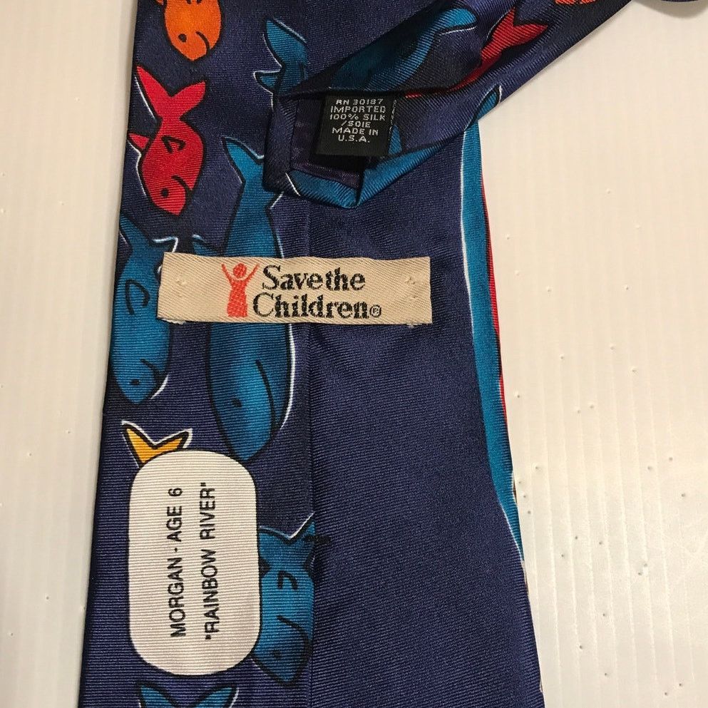 Other Save the Children Silk Classic Wide Necktie Size ONE SIZE - 3 Thumbnail