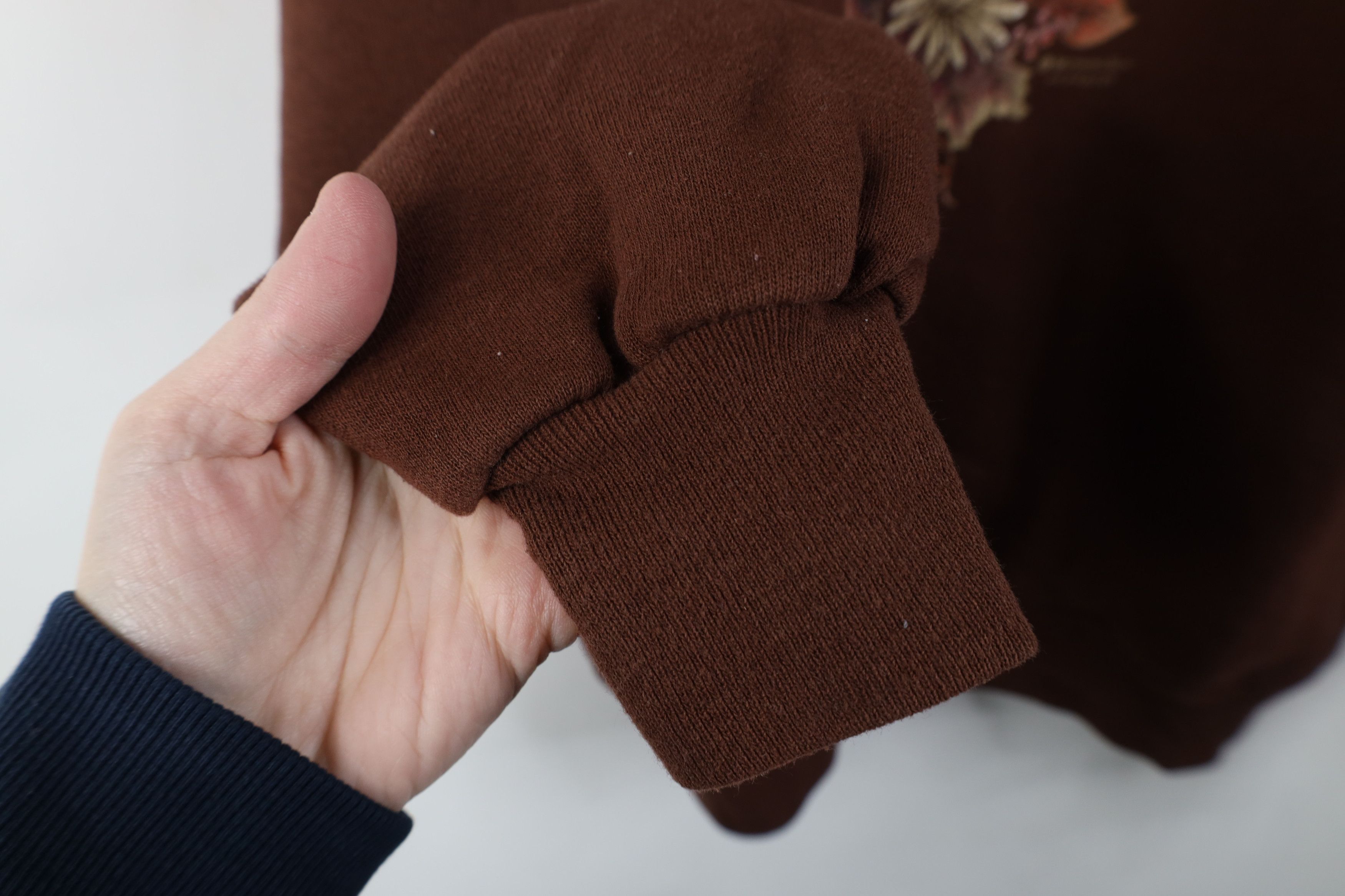 Vintage Vintage 90s Streetwear Nature Mouse Flower Sweatshirt Brown Size XL / US 12-14 / IT 48-50 - 11 Thumbnail