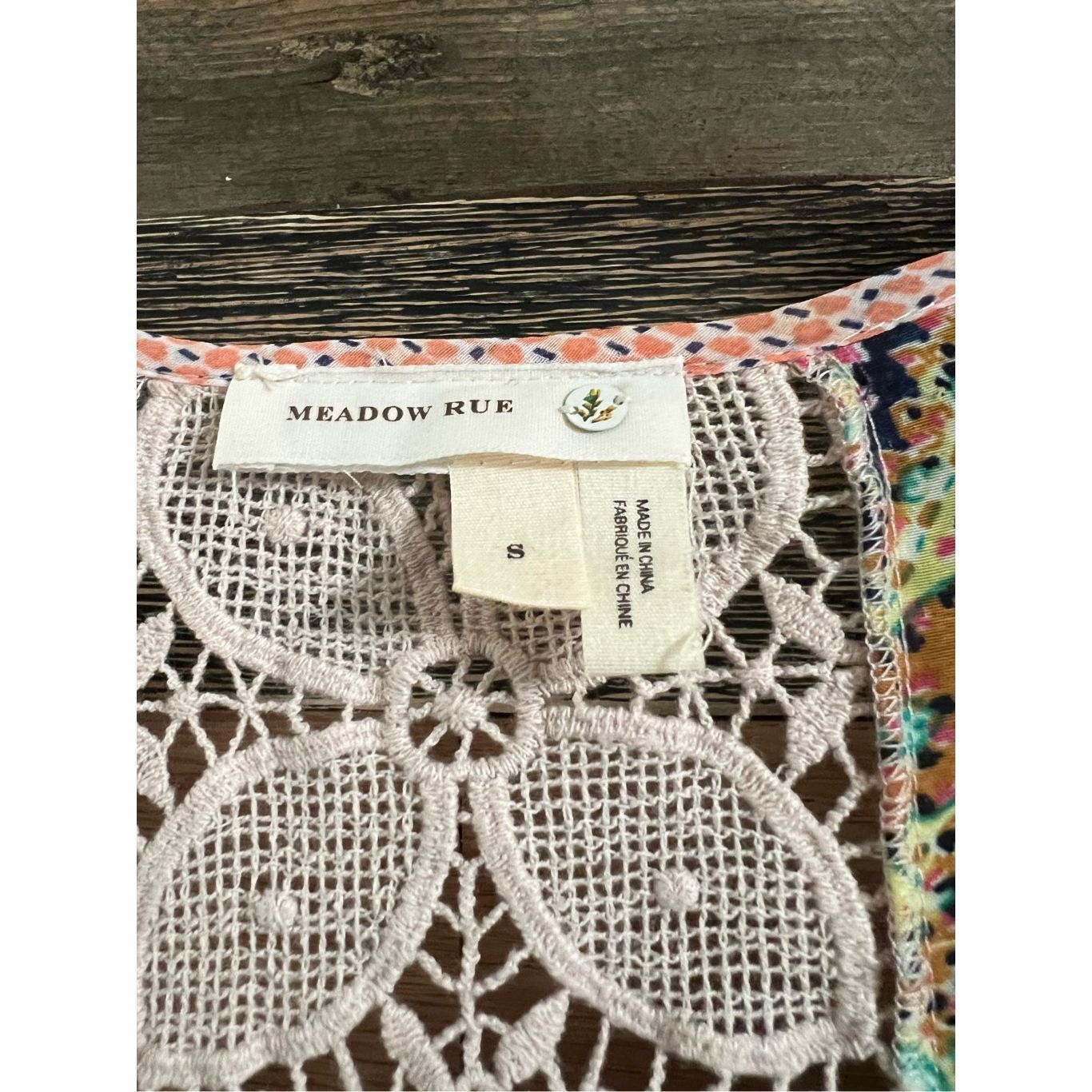 Anthropologie Meadow Rue Anthropologie Crochet Lace Peasant Blouse sheer sz S Size S / US 4 / IT 40 - 4 Thumbnail