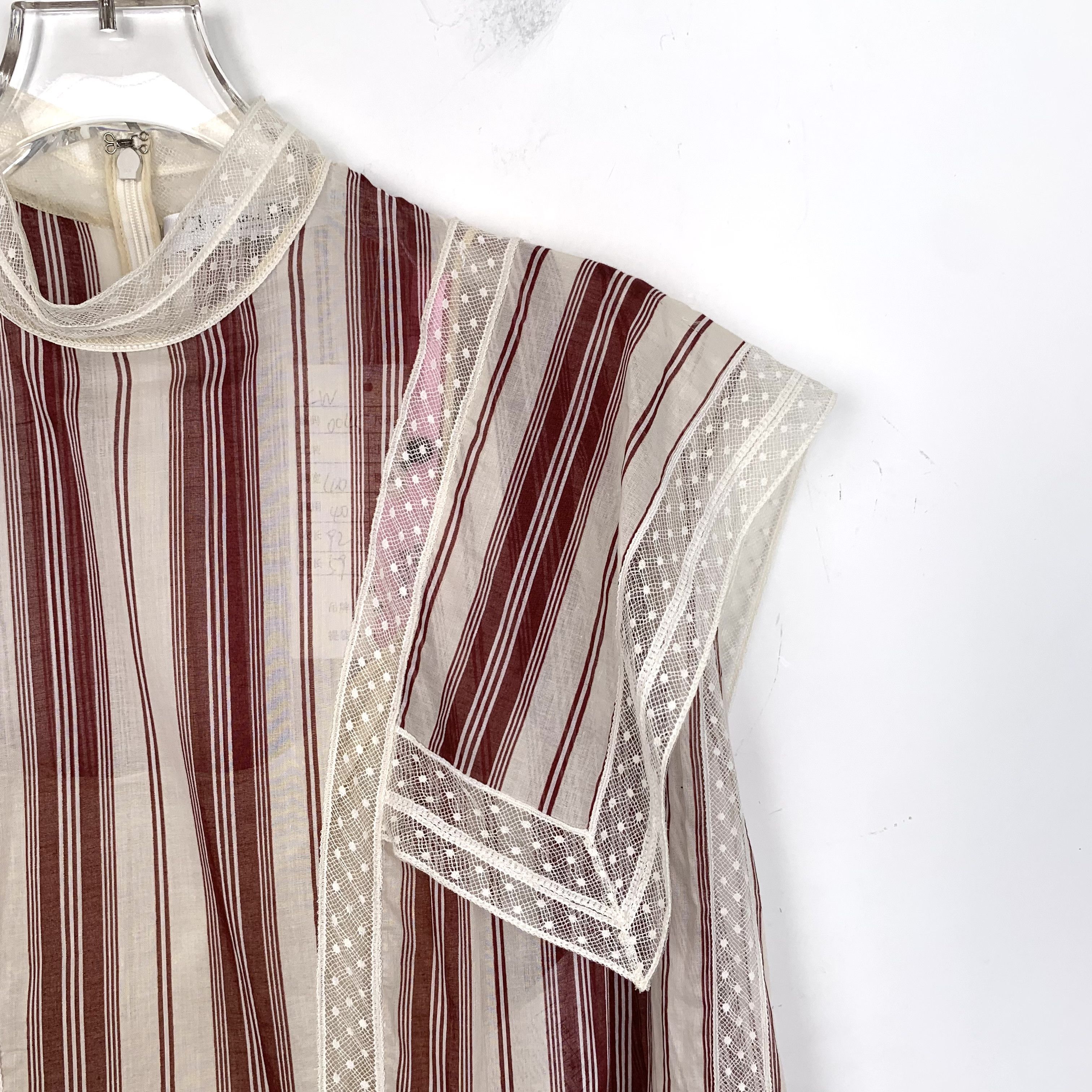 Dior CW0045 Christian Dior Vintage Sheer Striped Lace Dress Size XS / US 0-2 / IT 36-38 - 3 Thumbnail