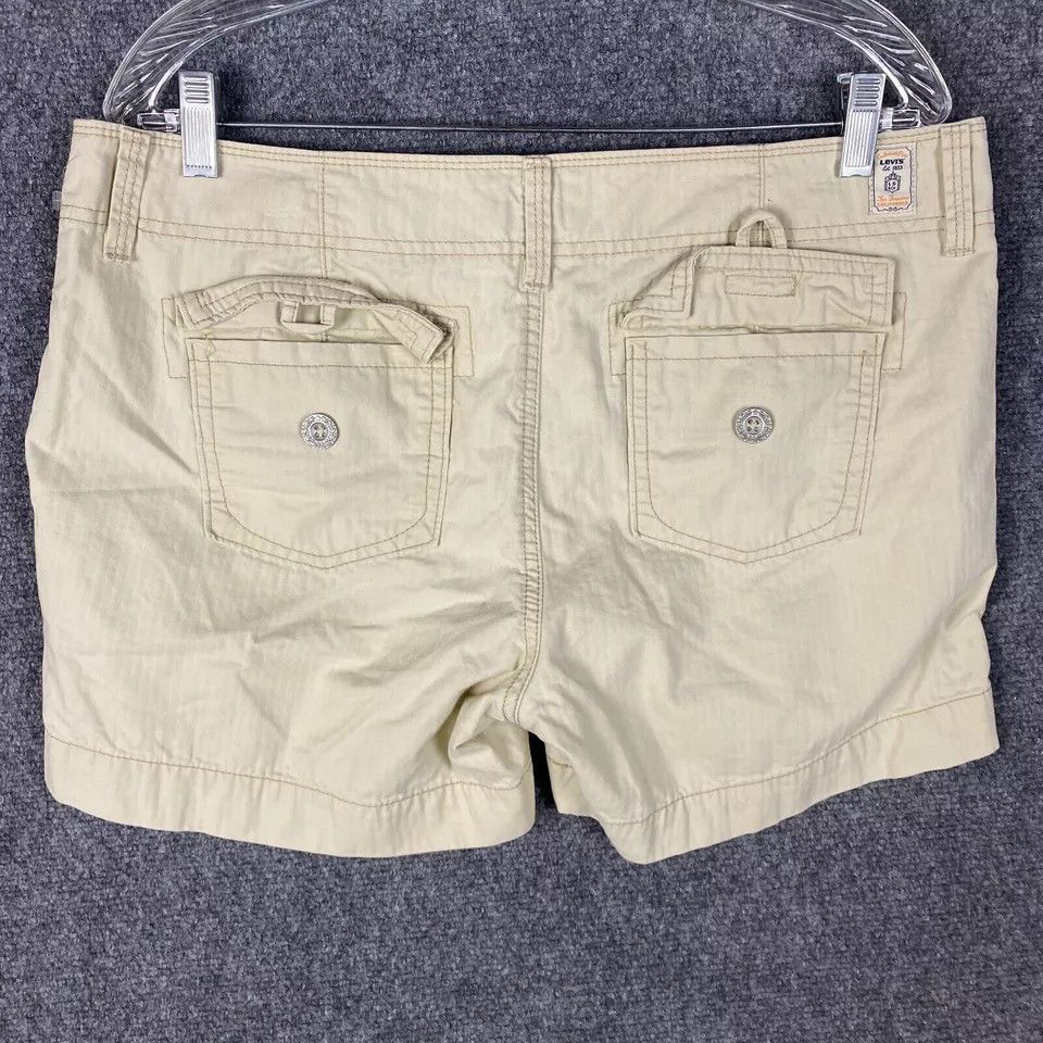 Levi's Levi's Shorts Women's Size 10 100% Cotton Beige Slash Size 32" / US 10 / IT 46 - 5 Thumbnail
