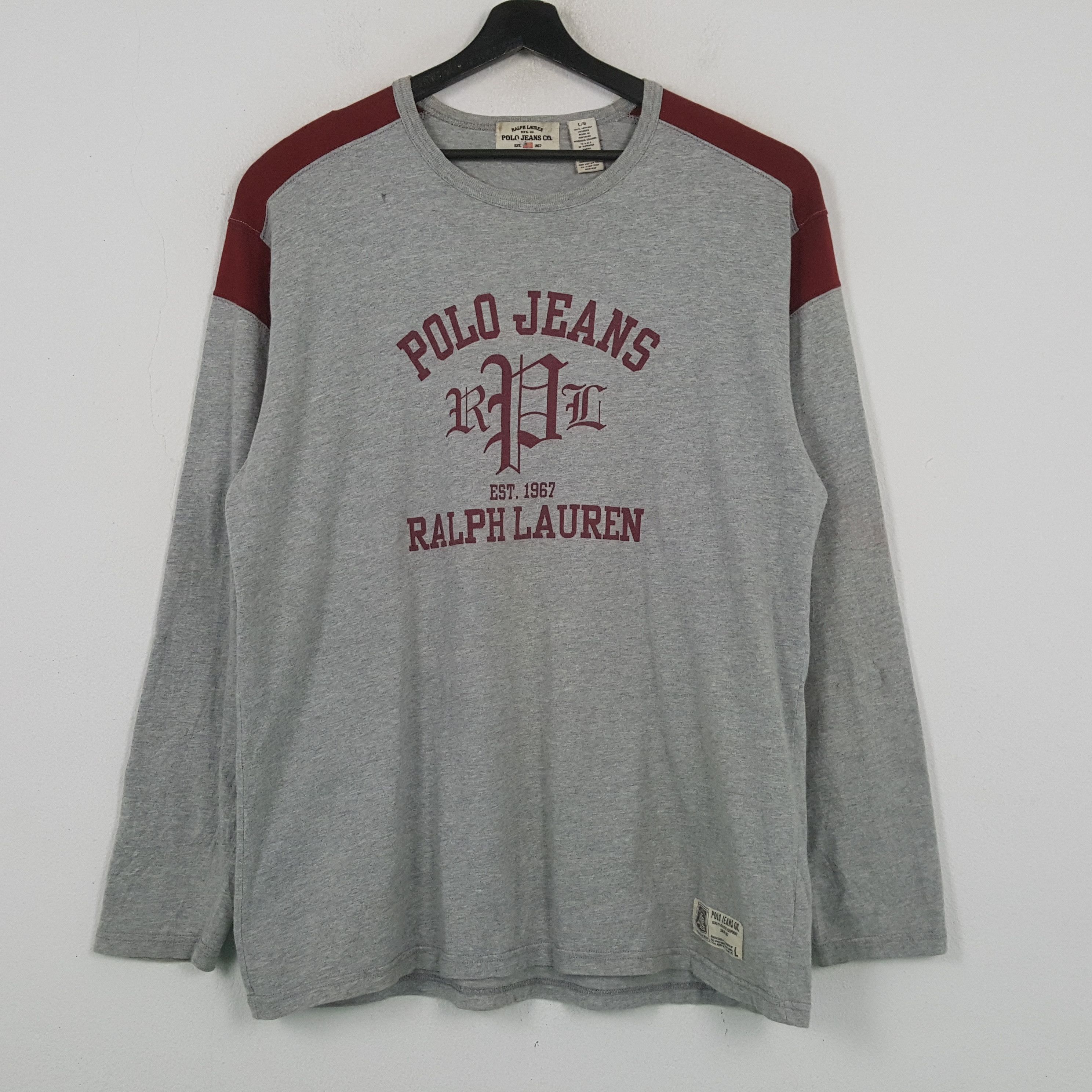 Polo Ralph Lauren Ralph Lauren Polo Jeans Brand Long Sleeve Tshirt 31 Size US XL / EU 56 / 4 - 1 Thumbnail