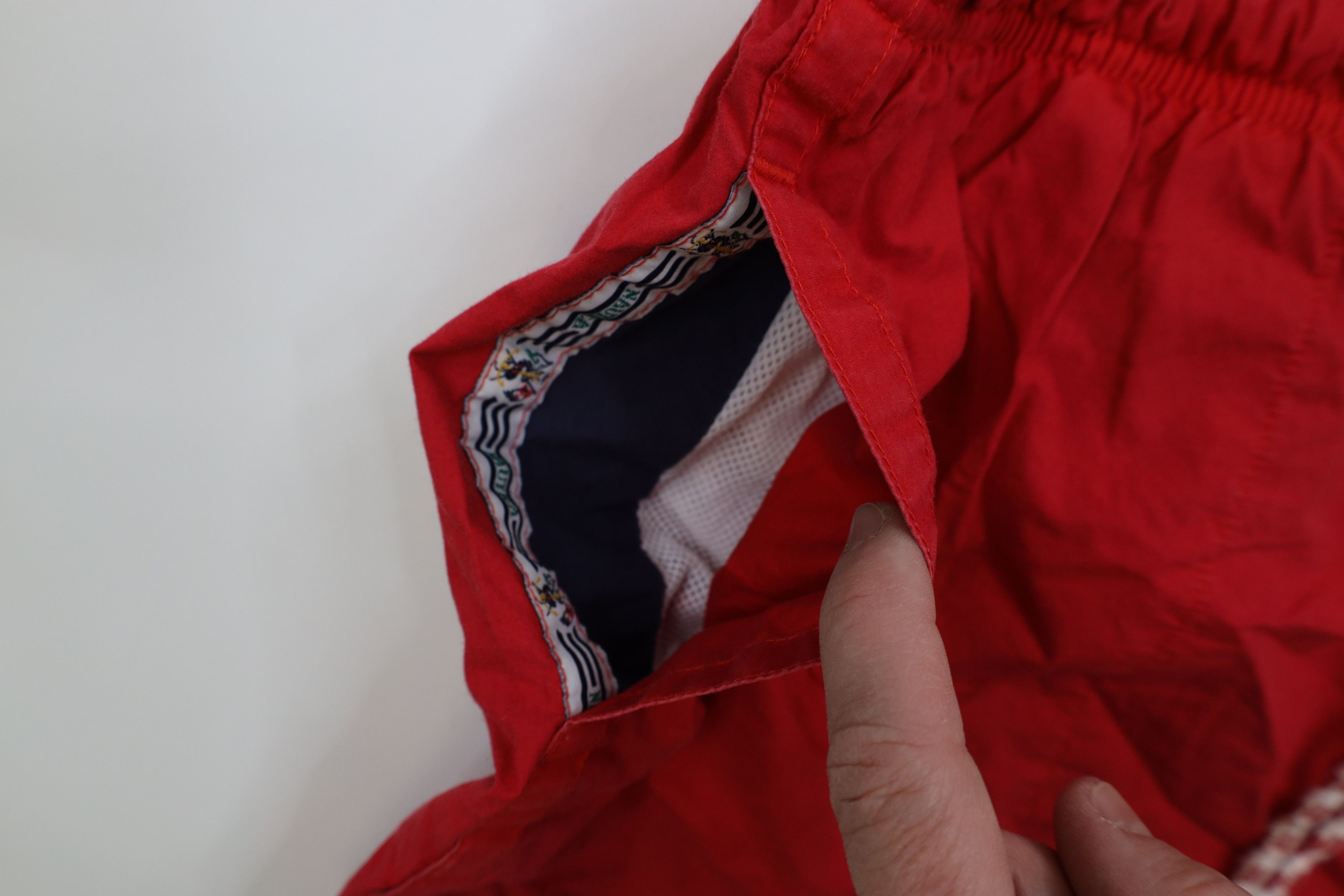 Nautica Vintage 90s Nautica Yacht Club Spell Out Lined Shorts Trunks Size US 34 / EU 50 - 7 Thumbnail