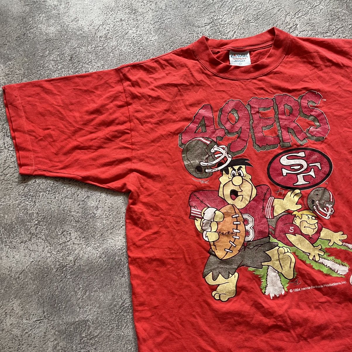 Cartoon Network VINTAGE THE FLINTS-TONES NFL MOVIE BIG PRINT MOVIE 90S Size US XL / EU 56 / 4 - 4 Thumbnail