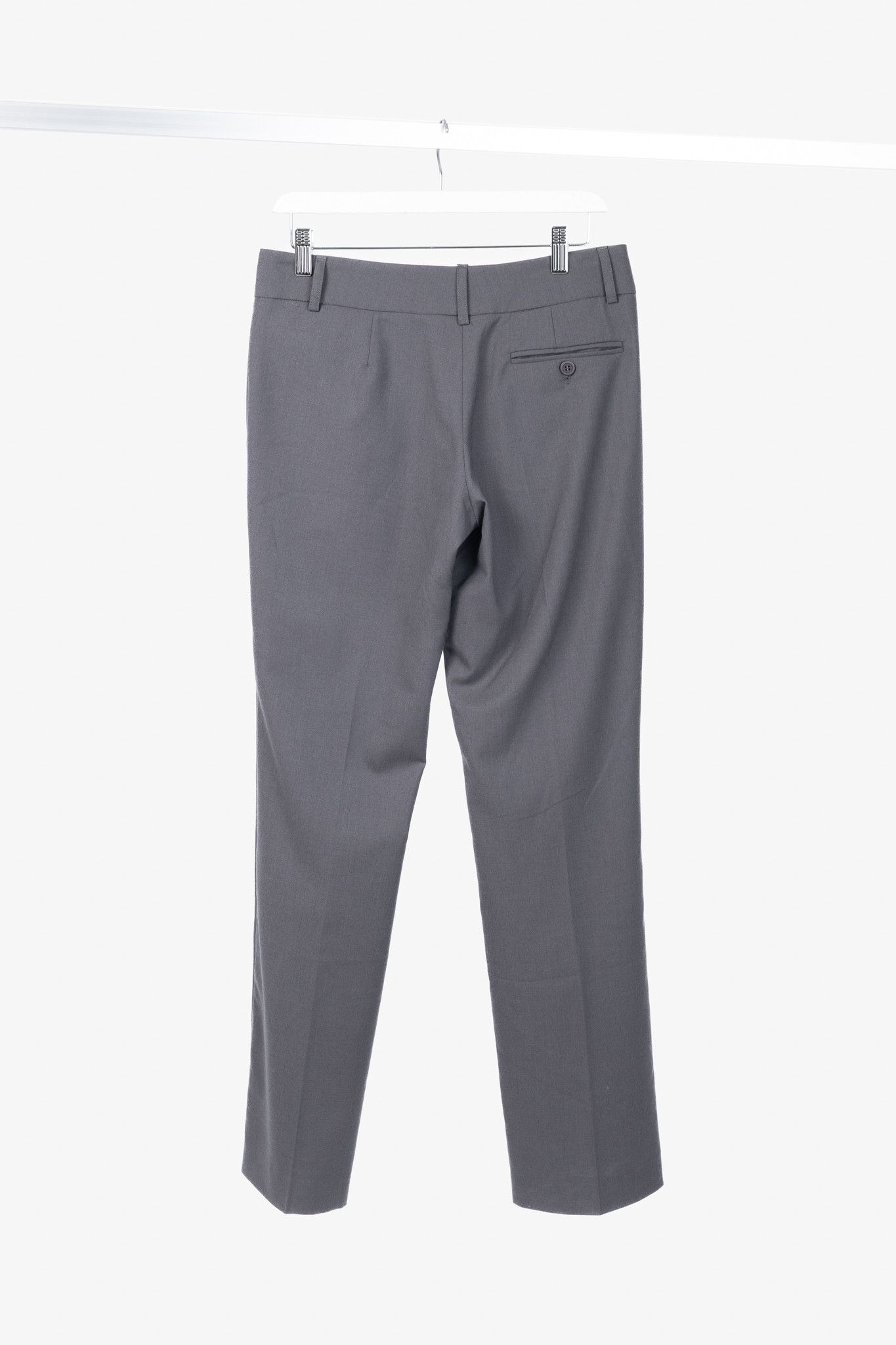 Brunello Cucinelli Brunello Cucinelli Grey Wool Double-Button-Fly Trousers Size 28" / US 6 / IT 42 - 2 Thumbnail