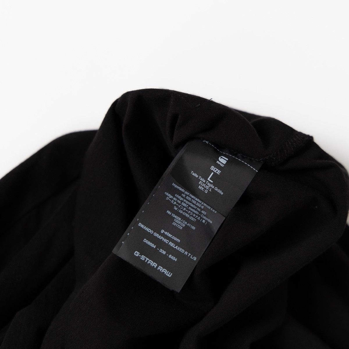 G-Star G-Star Raw Swando Graphic Relaxed Black Long Sleeve T-Shirt Size US L / EU 52-54 / 3 - 5 Thumbnail