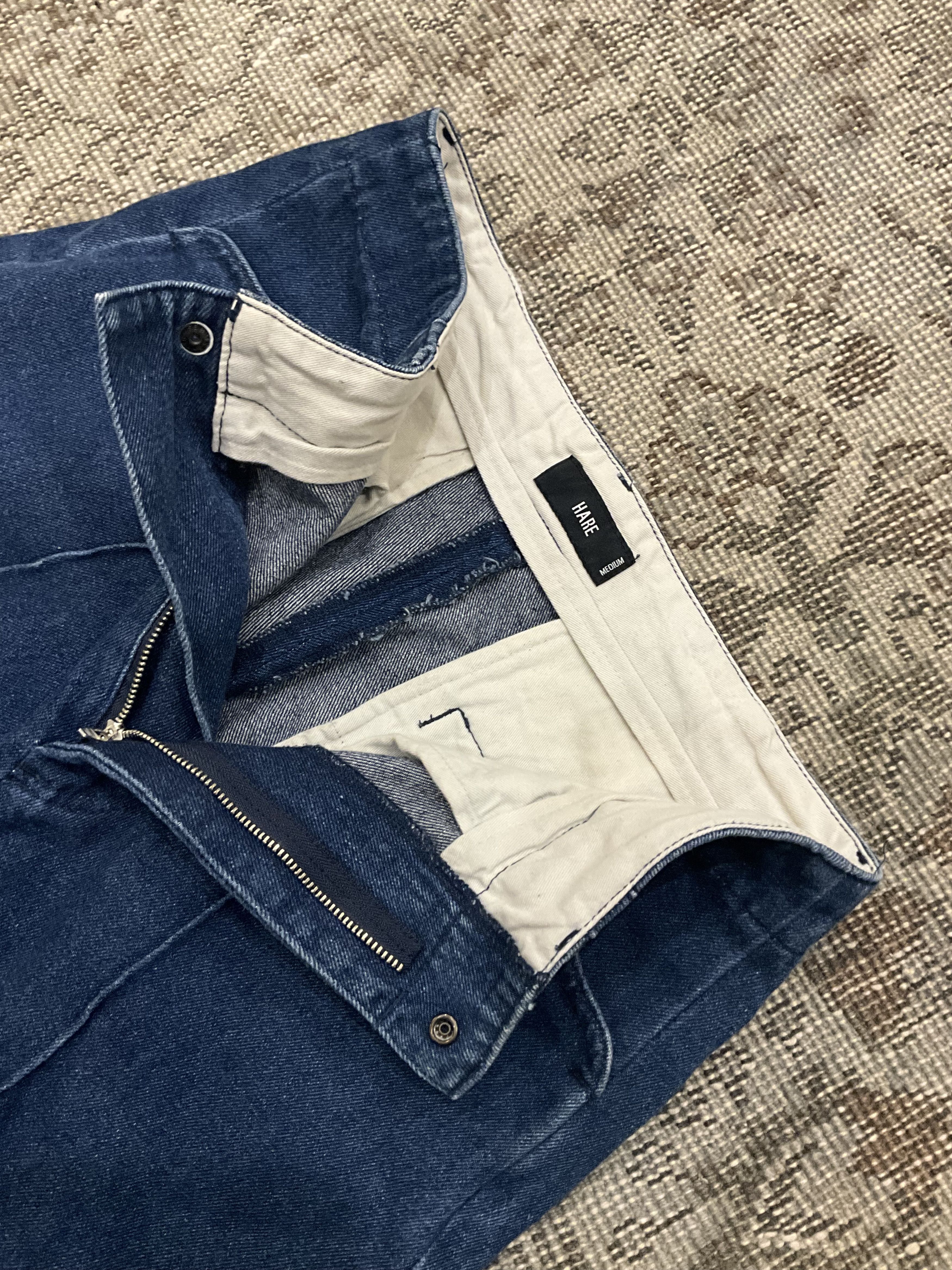 HARE HARE Center Crease Flare Denim Jeans Indigo Japan W30 Size US 30 / EU 46 - 3 Thumbnail