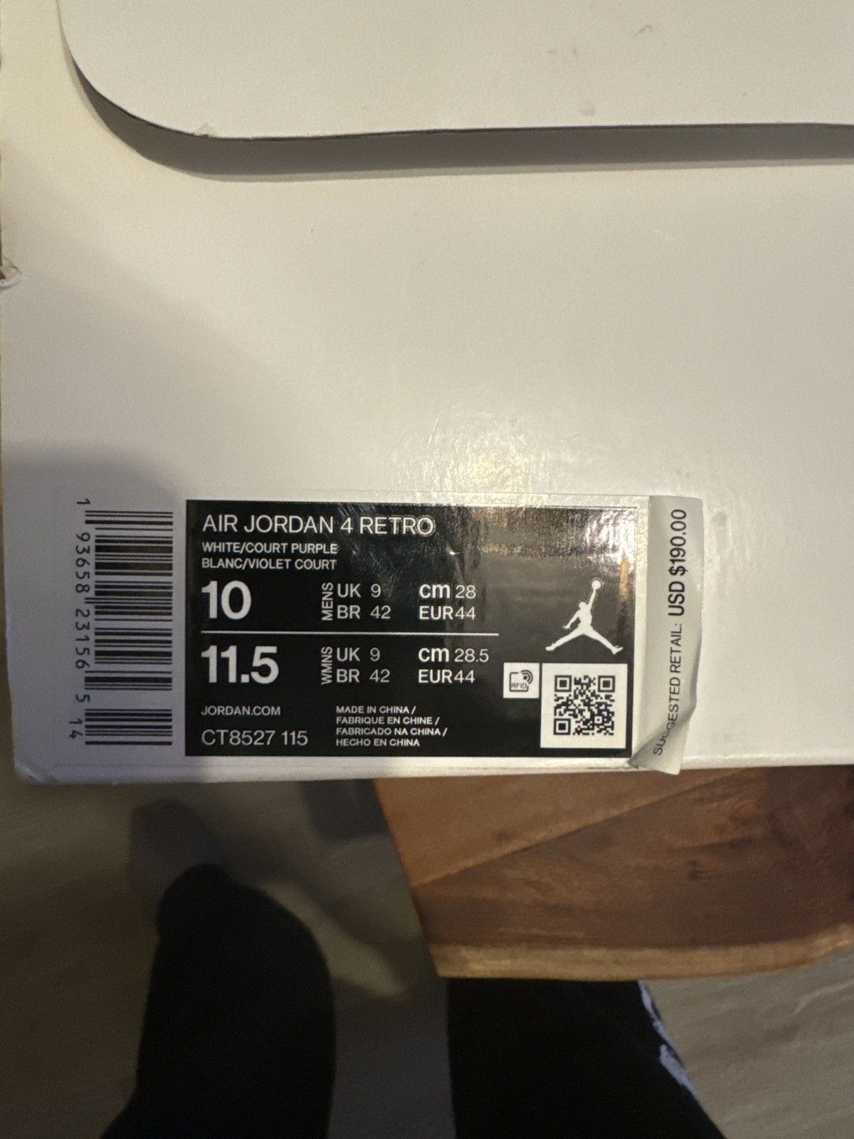 Jordan Brand × Nike Jordan 4 Metallic Purple - 10 US Size US 10 / EU 43 - 7 Thumbnail