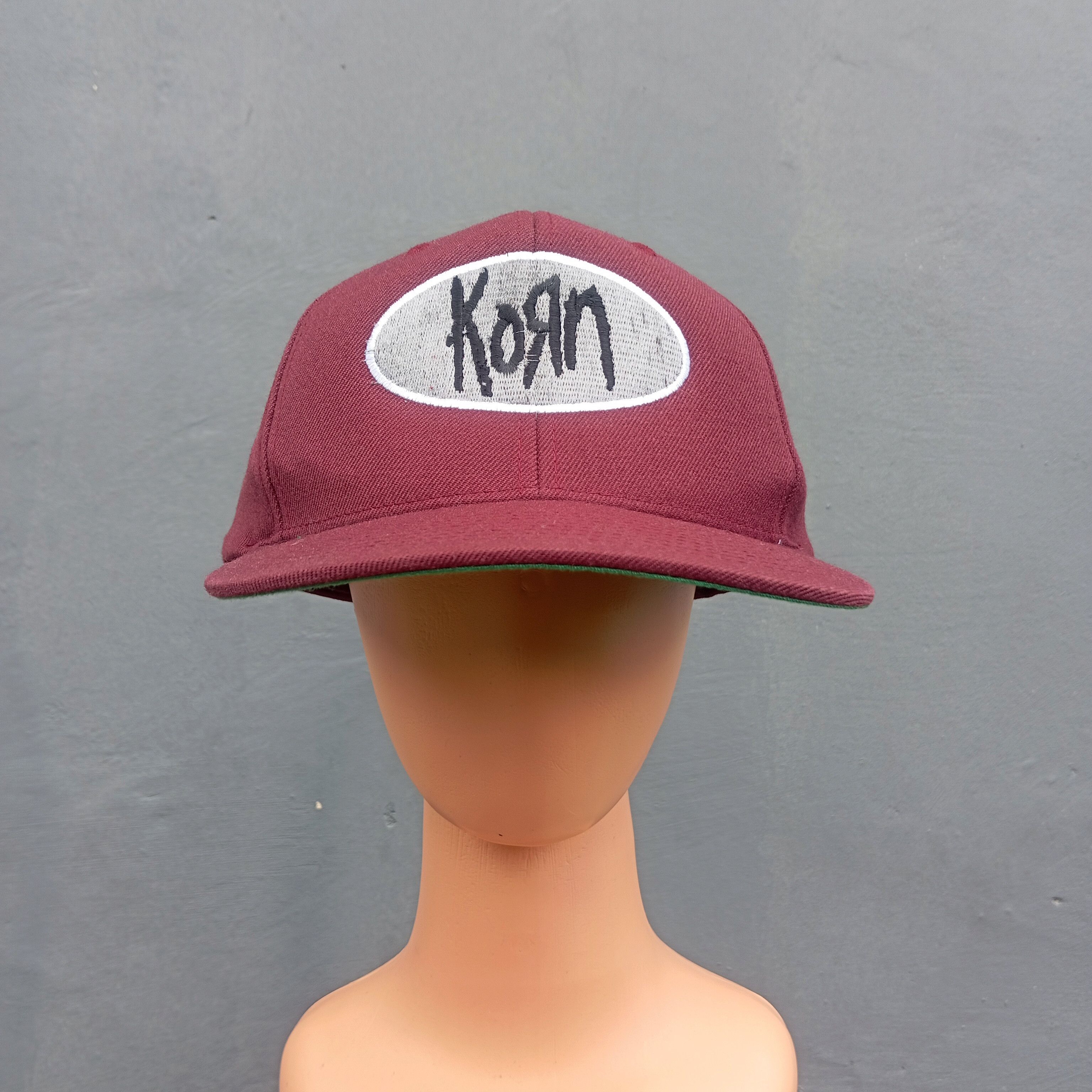 image of Band Tees x Rock Band Vintage Y2K Korn Snapback Hats in Maroon, Men's