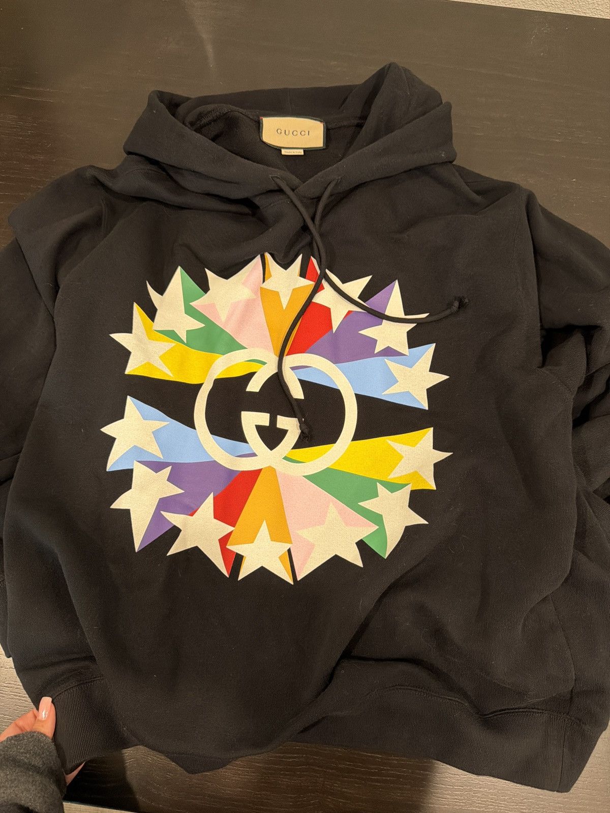 Gucci Gucci Interlocking G Star Burst Print Cotton Sweatshirt Size US L / EU 52-54 / 3 - 2 Thumbnail