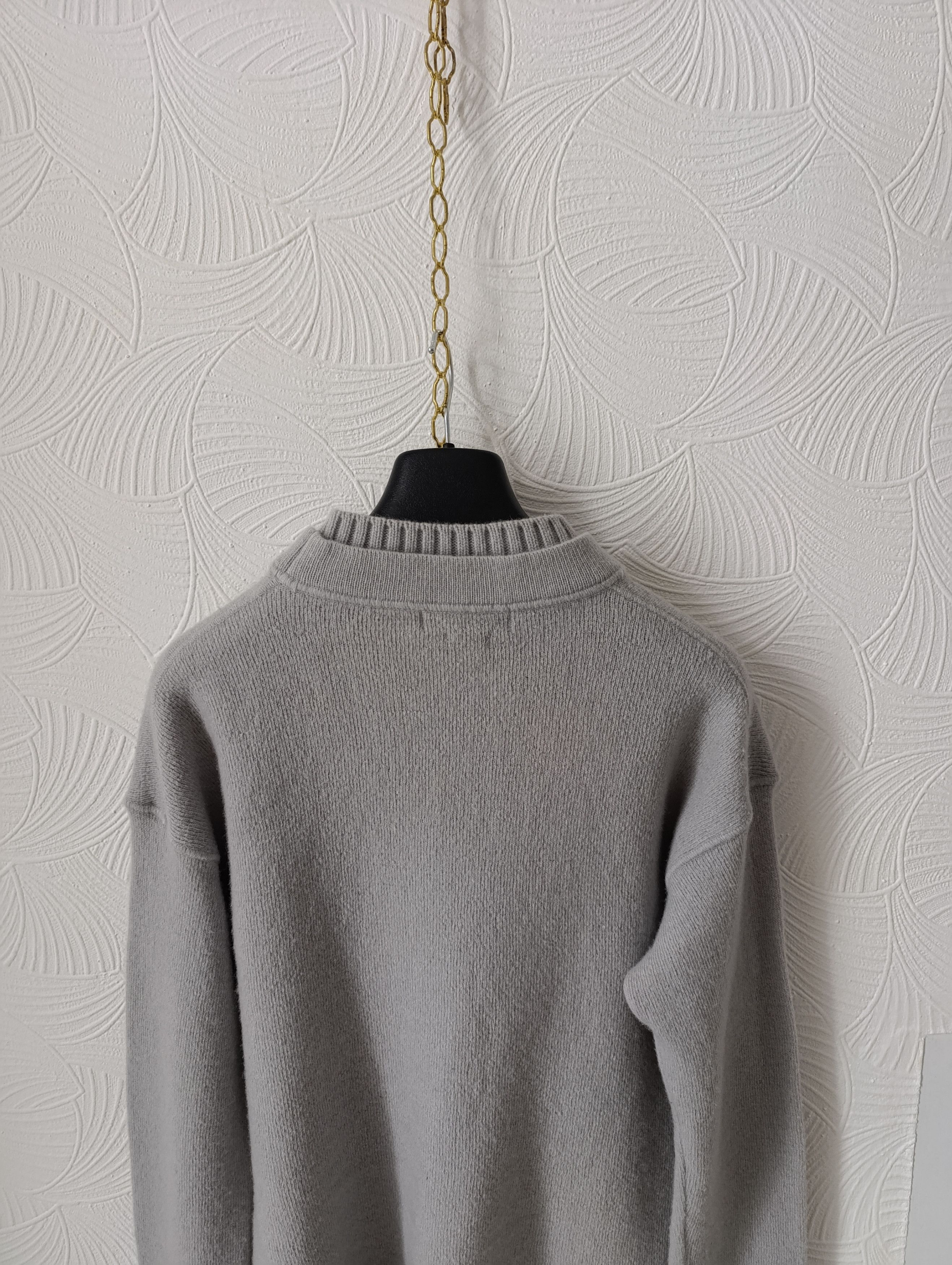 Stone Island STONE ISLAND PATCH BLACK-CUFF HIGH-NECK VINTAGE SWEATER Size US XL / EU 56 / 4 - 18 Thumbnail