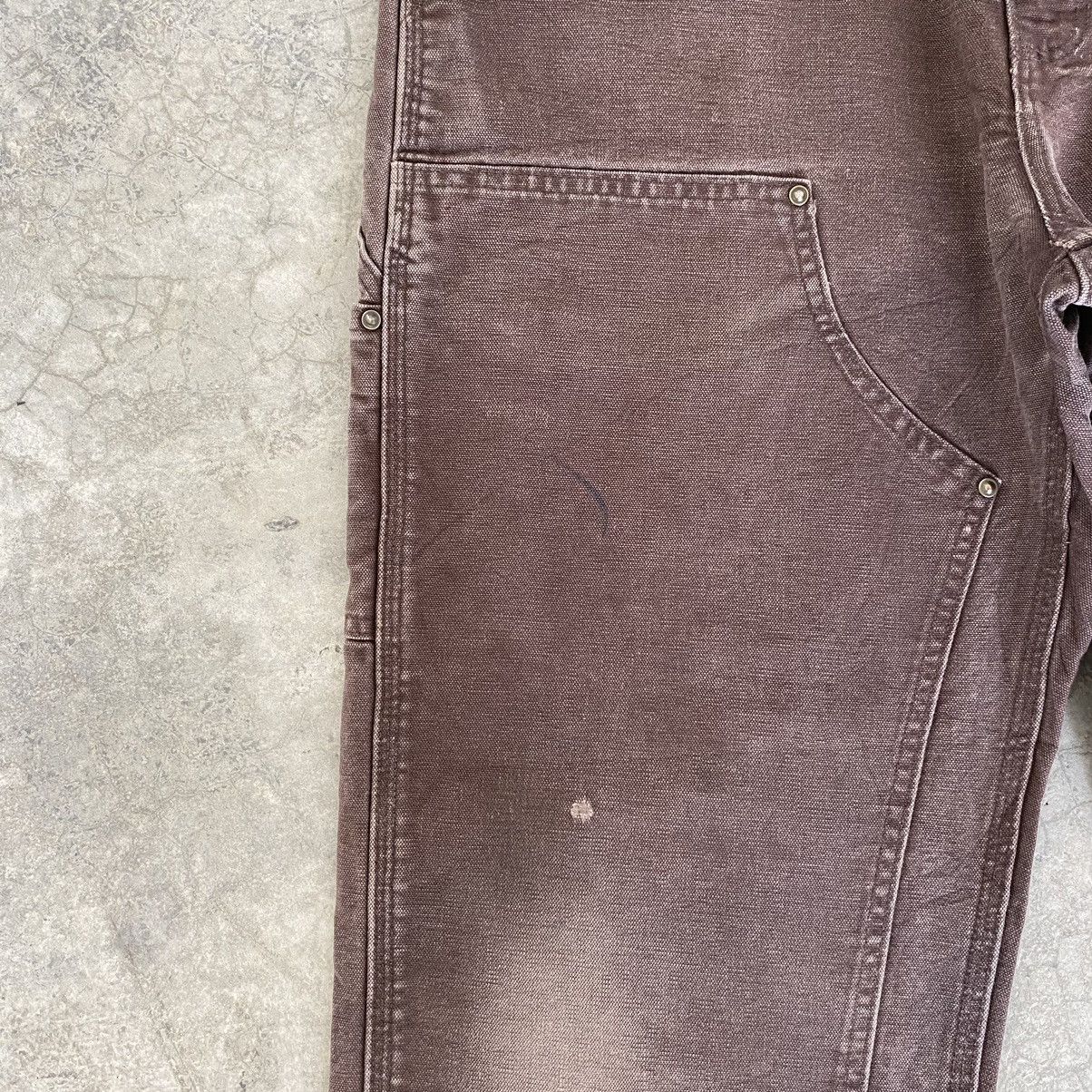 Carhartt × Vintage VTG Carhartt Double Knee Faded Brown Carpenter Work Pants Size US 34 / EU 50 - 10 Thumbnail