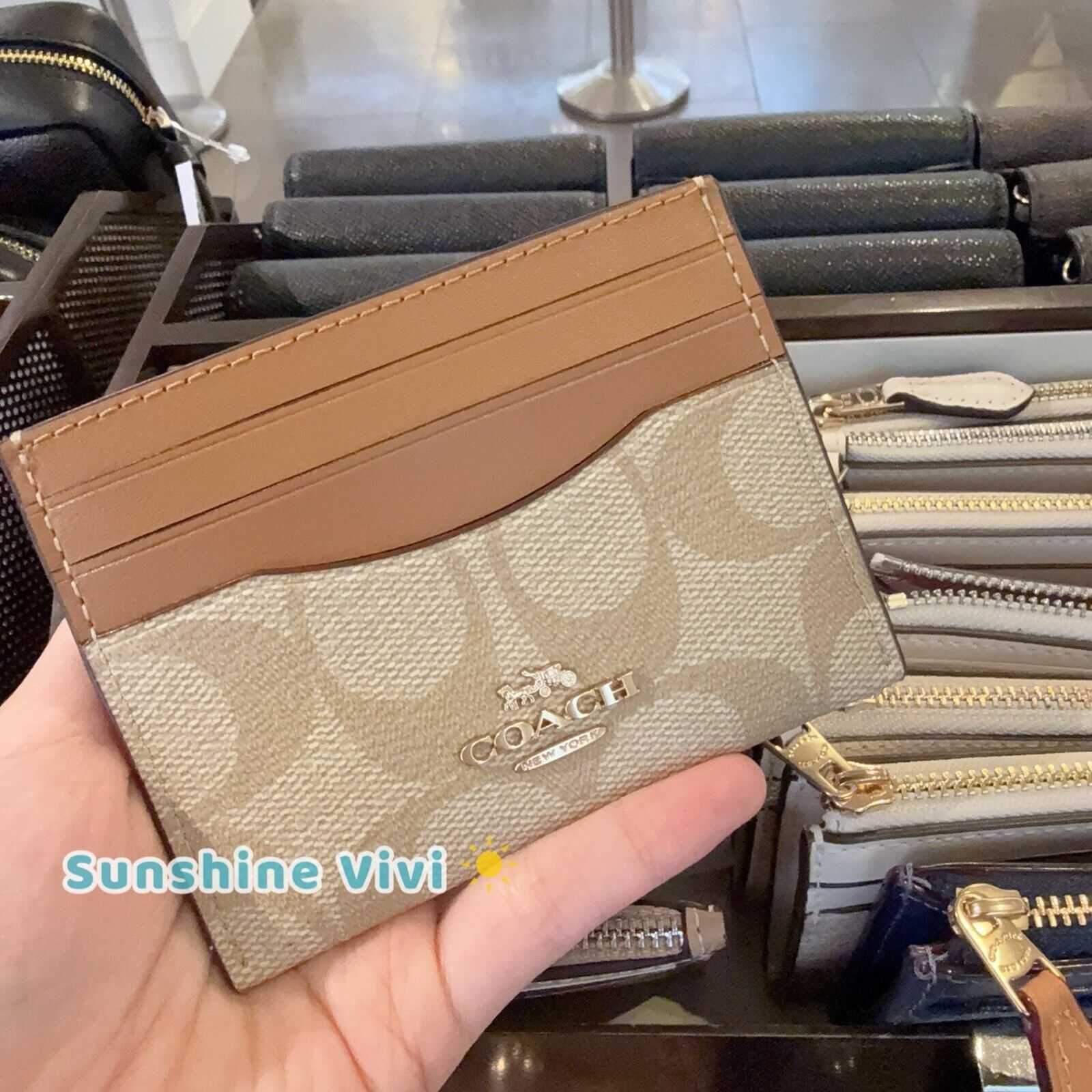 Coach NWT Coach Card Case CH415 SLIM ID Canvas Size ONE SIZE - 1 Thumbnail
