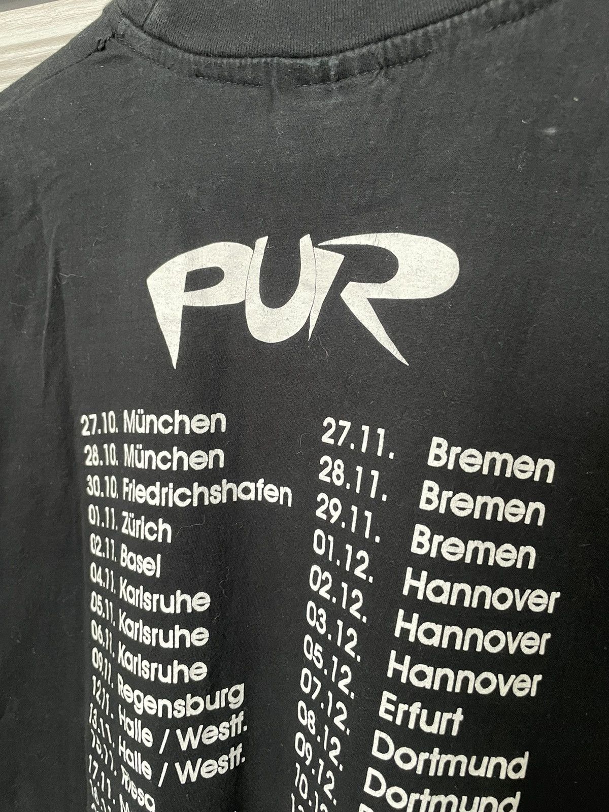 Band Tees Vintage 90s PUR Mittendrin Tour T-Shirt German Pop Rock Size US XL / EU 56 / 4 - 12 Thumbnail
