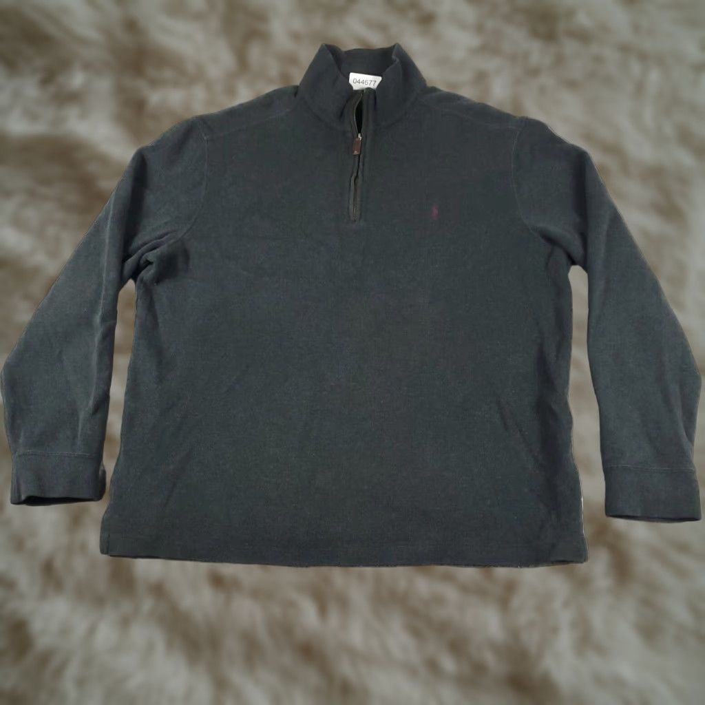 Ralph Lauren Ralph Lauren Mens XL Gray 1/4 Zip Up Sweater Pullover Golf Classic American Style Size US XL / EU 56 / 4 - 1 Thumbnail