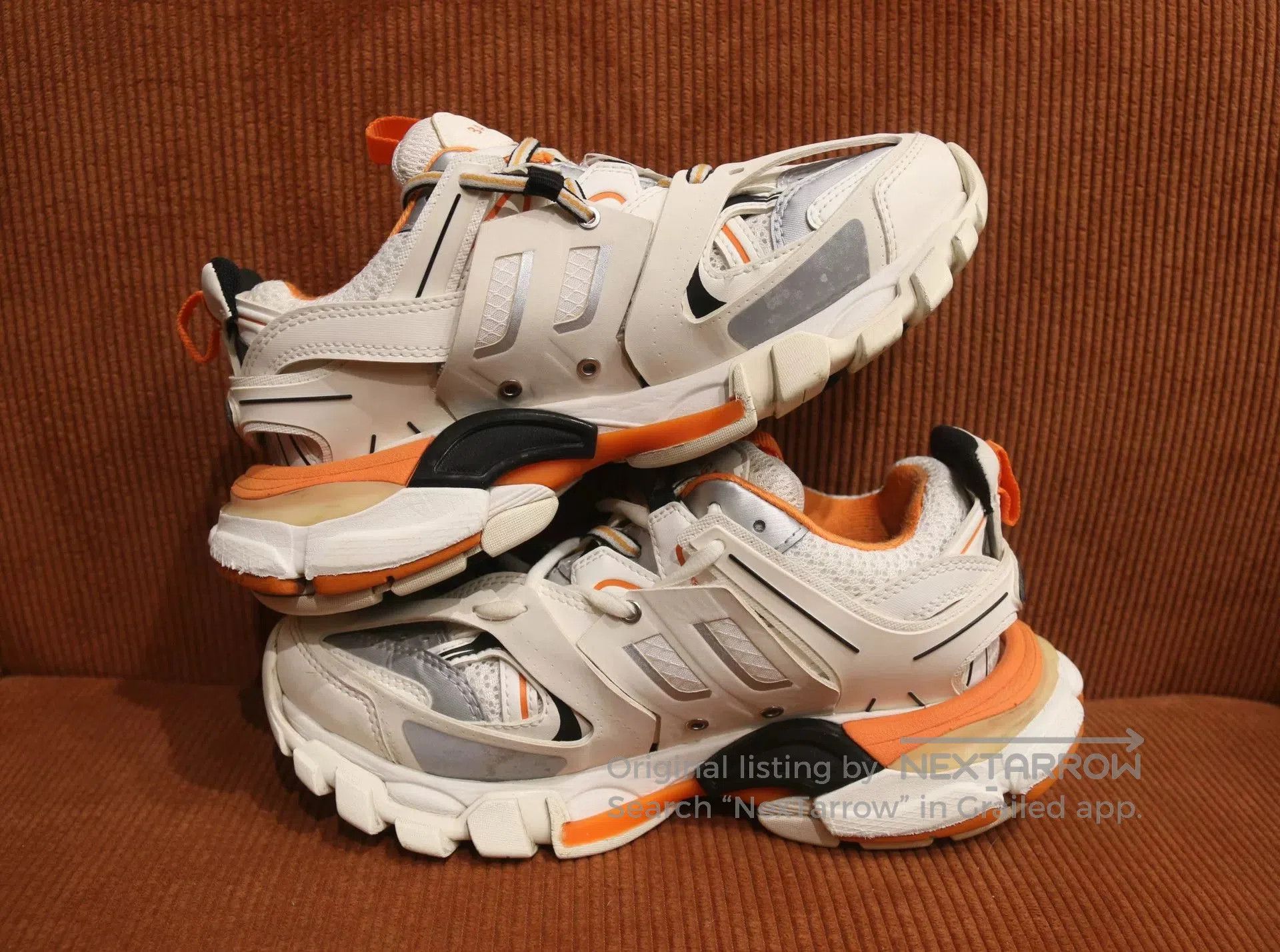 Balenciaga Balenciaga Track White Orange Sneakers. Size US 4 / IT 34 - 2 Thumbnail